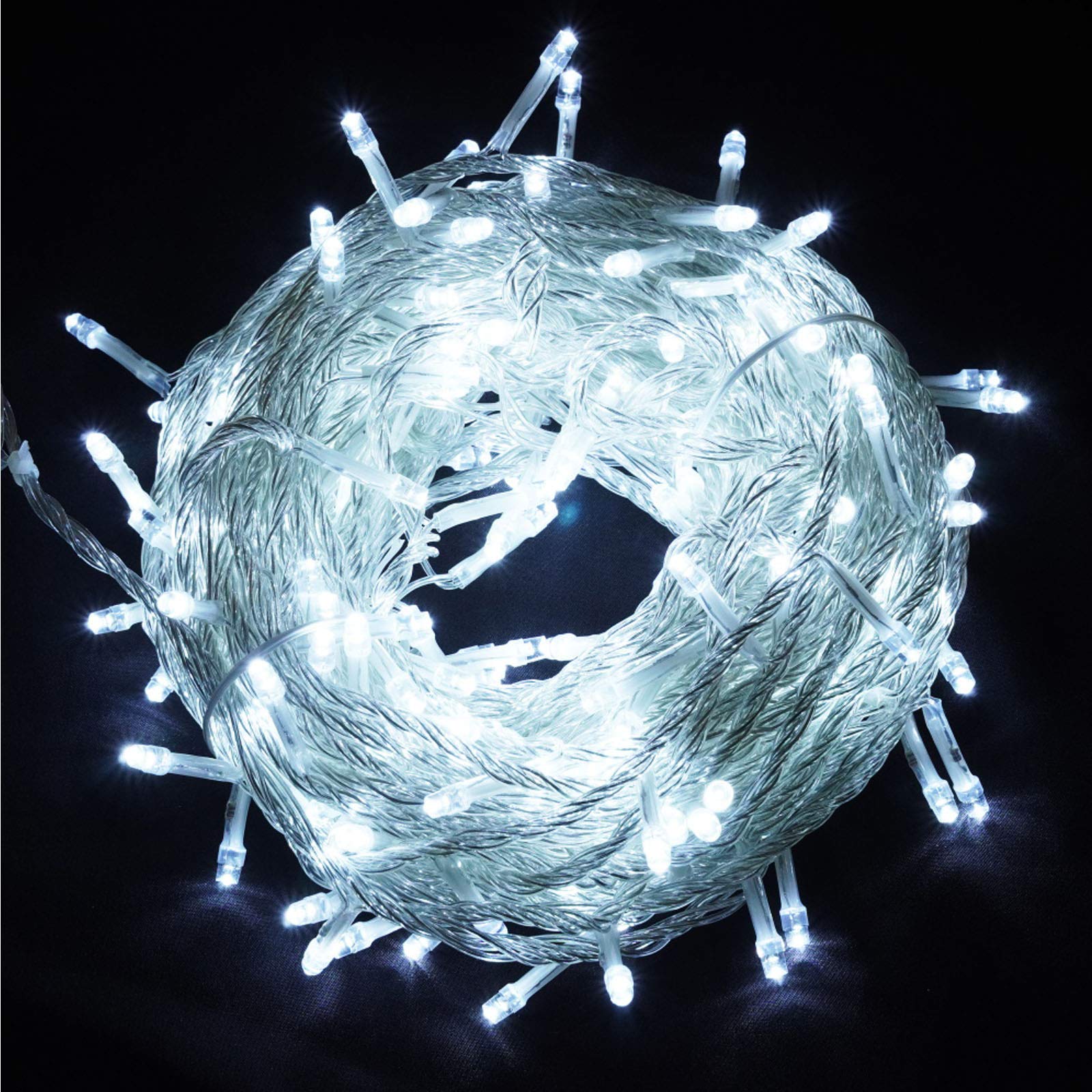 FULLBELL Christmas Lights Christmas Decorations, Christmas Tree Lights 33 Feet 100 Memory Indoor Outdoor Pure Wire LED String Li