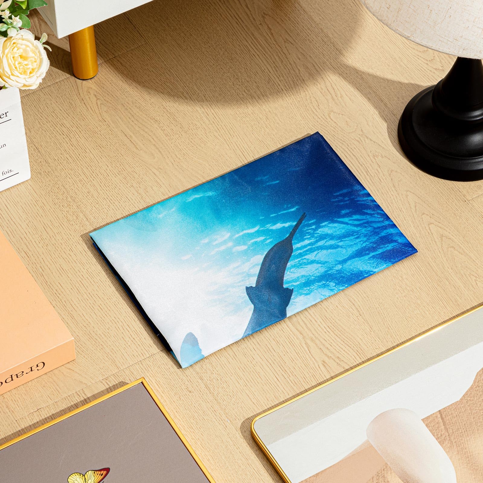 Patelai Fluorescent Light Cover, 4x2 Feet, Blue Fabric Shade with 10 Magnets, Model PT-Patelai-44508 for Classroom and Office