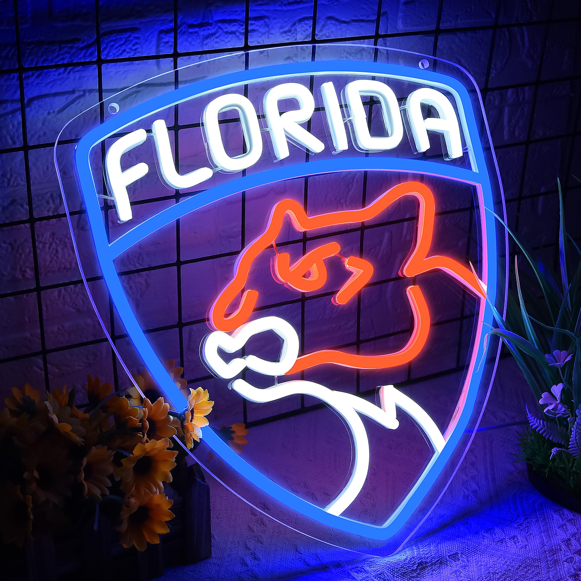LALAON Ice Hockey Neon Sign Wall Decor LED Light 12.20x13.58in Red Blue Model ZKXD320 for Man Cave Garage Dormitory