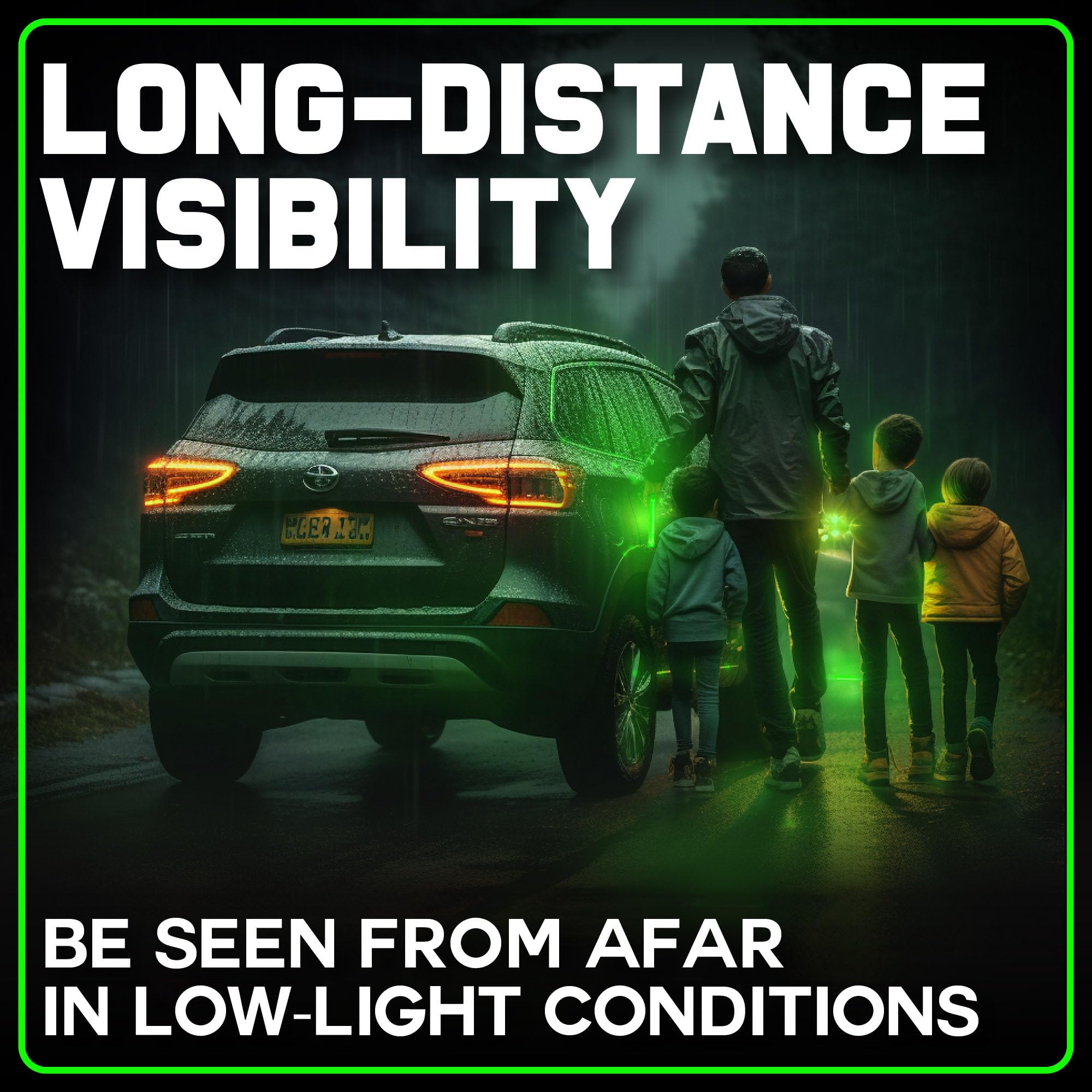 PartySticks Glow Sticks - 12 Ultra Bright Green Chem Lights - 12 Hour Tactical Light Sticks for Camping & Power Outages