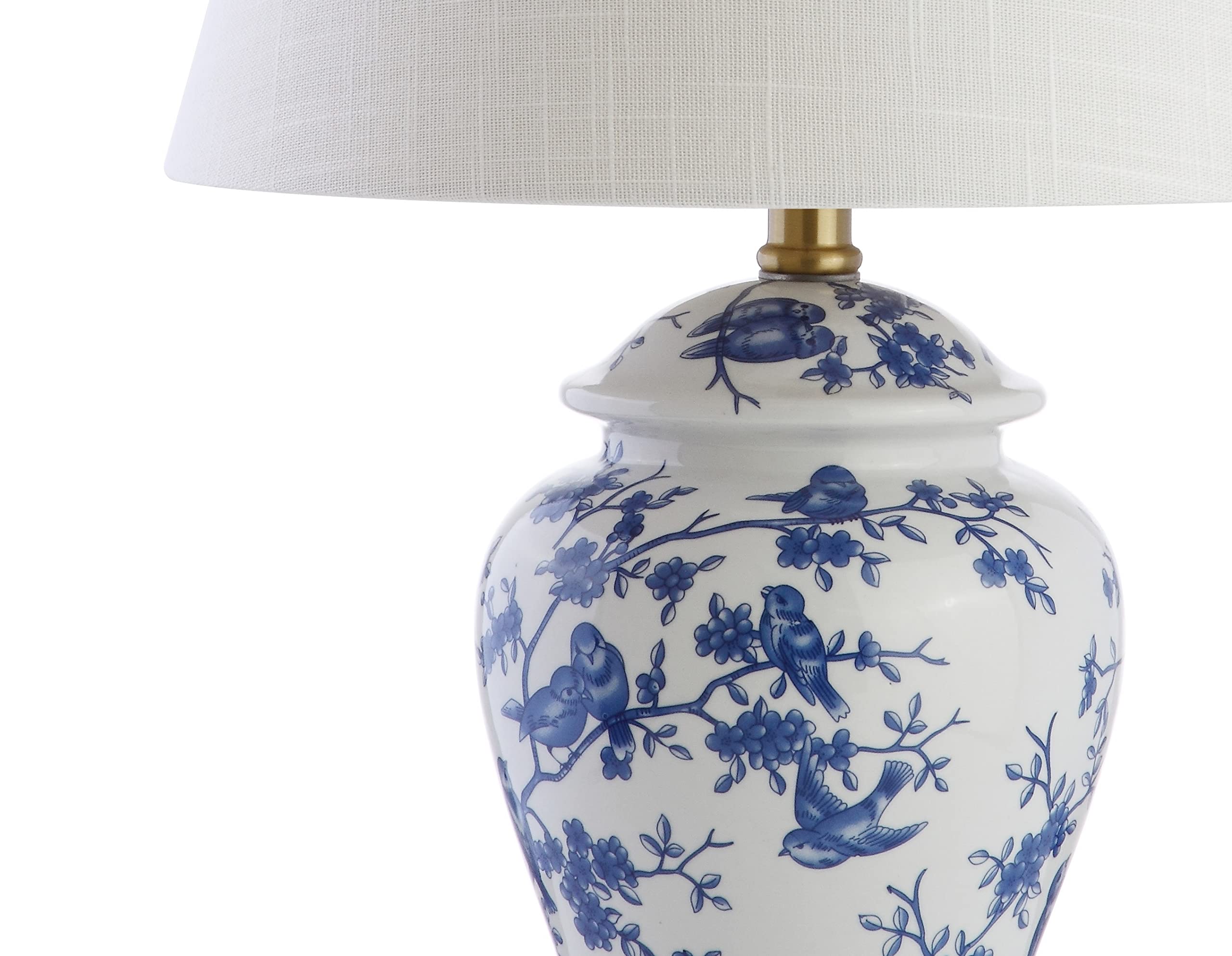 Jonathan Y Penelope 22 Chinoiserie Led Table Lamp, Blue/White Ceramic, Model Jyl3005A, Ideal For Bedroom, Living Room, Office