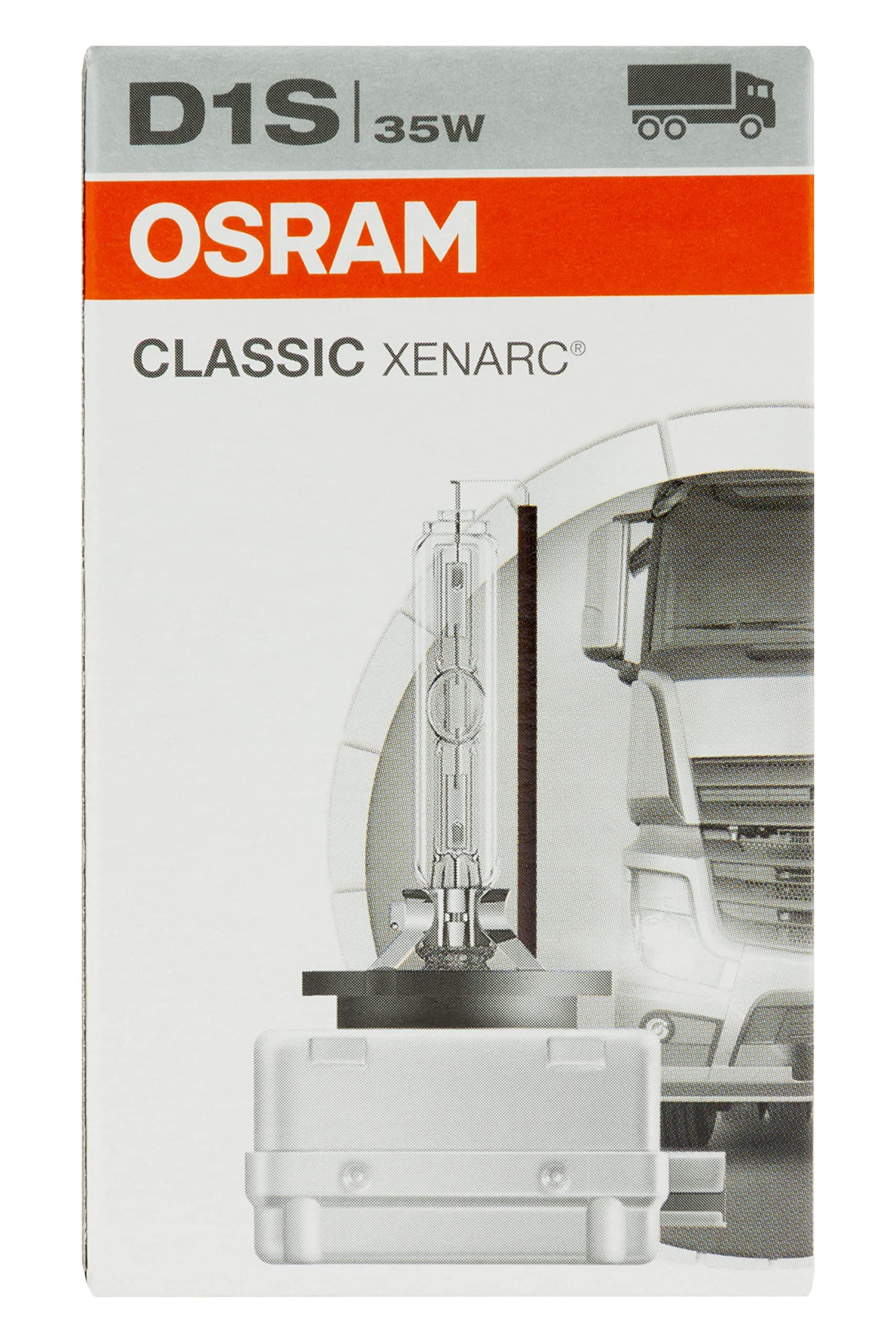 OSRAM Xenon Classic Vehicle Light Bulb 4300K D1S Aluminum