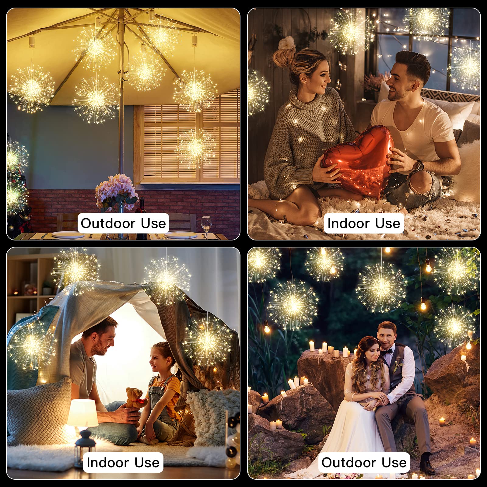 Techip 120LED Copper Wire Fairy Lights, Warm White, Battery Operated, with Remote Timer, Model LH-BOM-YHD120, for Indoor/Outdoor Use