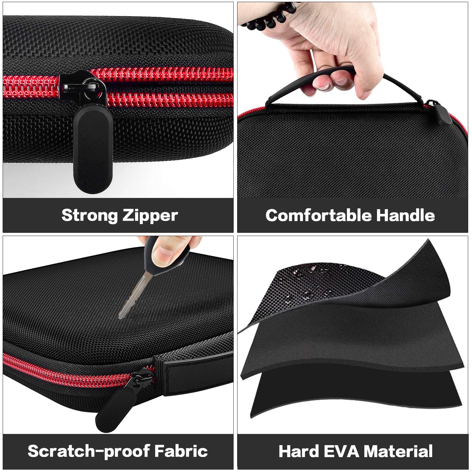 GWCASE Book Light Case for Glocusent, Vekkia, LITOM, LEDGLE, TAKKUI, TSINGREE - Multi Color, EVA Material, USB Cable Holder