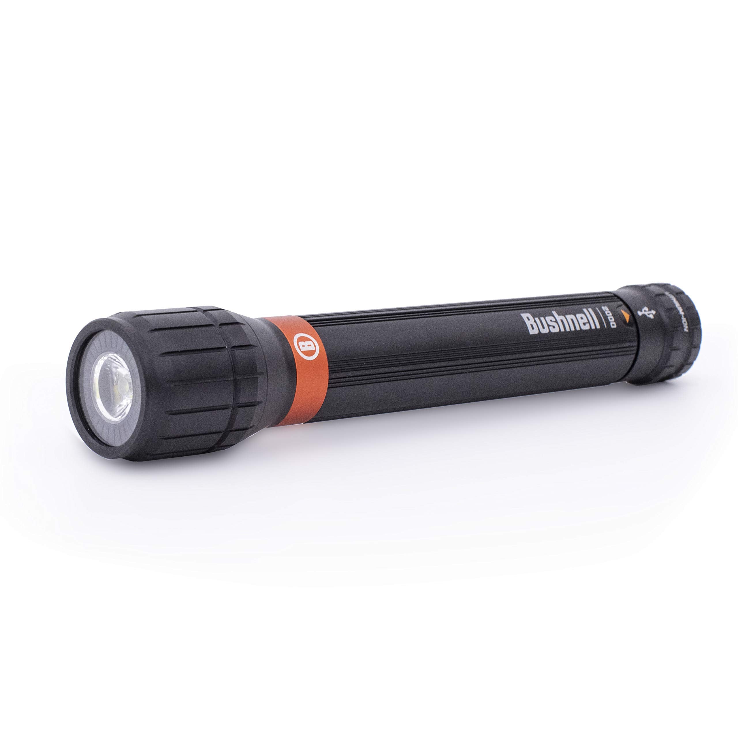 Bushnell 2000 Lumen Rechargeable Aluminum Flashlight - Bright, Durable, Portable Lighting
