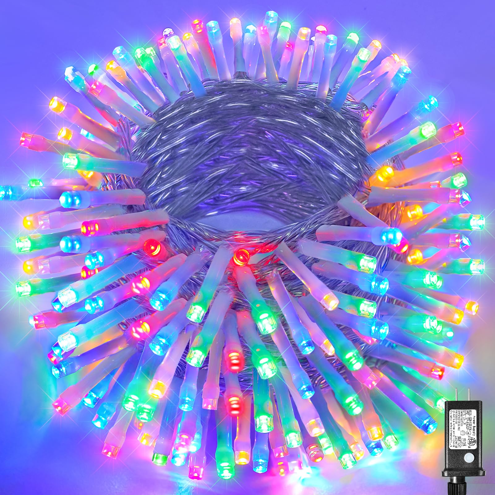 300 LED Christmas Lights Outdoor - 99ft Extra Long Christmas String Lights Indoor Bedroom 8 Modes Plug in Waterproof Twinkle Fai