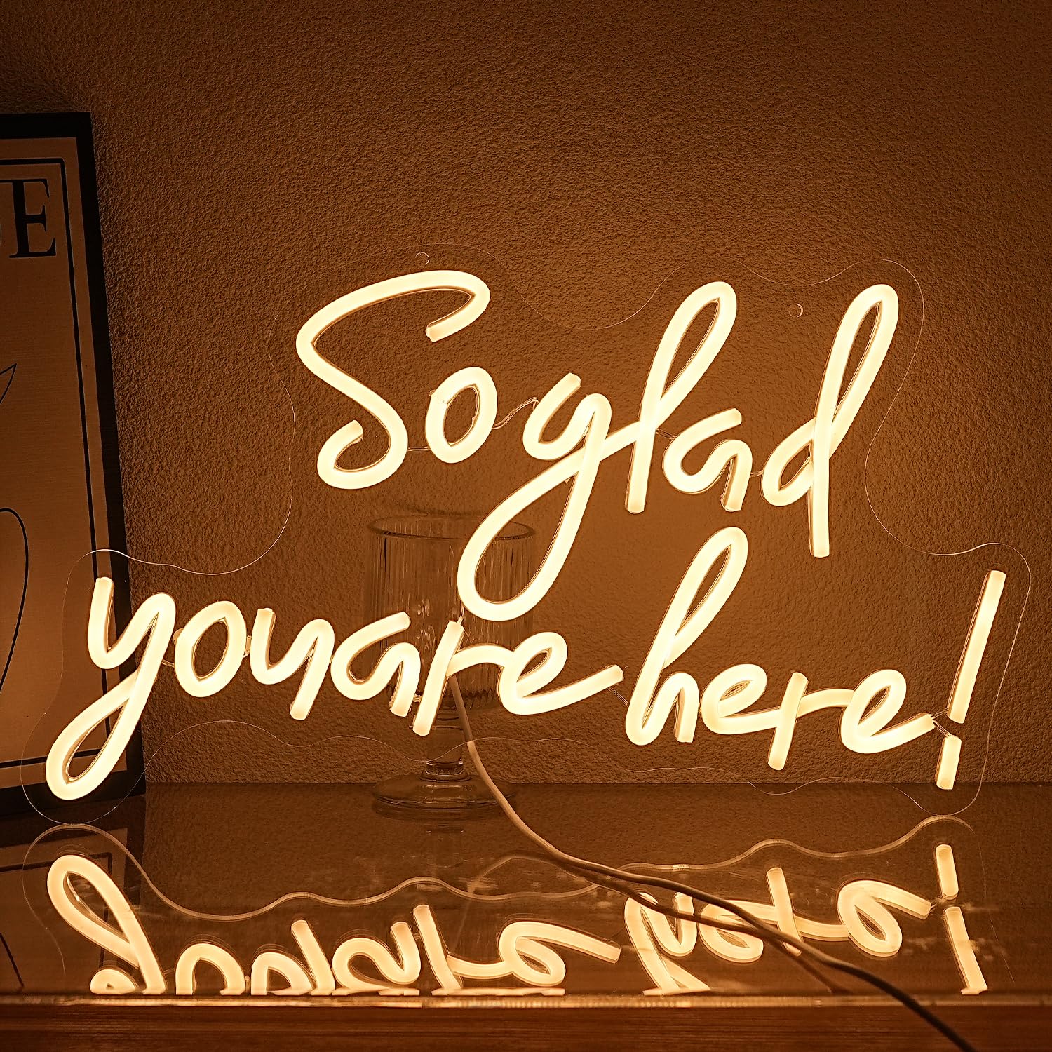Xixkilly Neon Sign Dimmable Wedding Welcome Light, Warm White, 16.7 x 10 inches, Acrylic Wall Decor for Birthday and Wedding