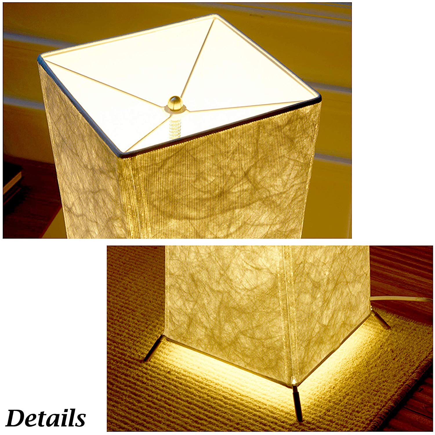 Leonc Design 65'' Led Floor Lamp, Dimmable Fabric Shade, Modern Minimalist For Living Room/Bedroom