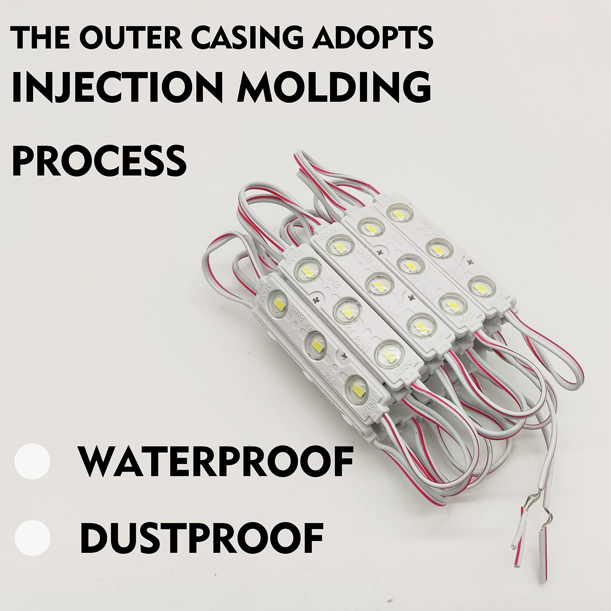 Aooyuanke Led Module, Led Windows Lights Green 100Pcs 49.8 Ft 5730 Smd 150Lm Per Led Module Ip65 Waterproof Decorative Light For