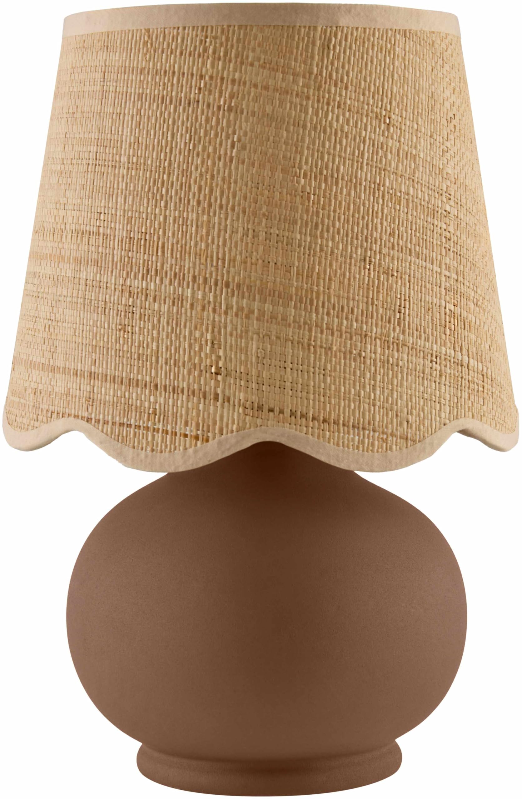 Hauteloom Table Lamp - Ceramic, Dark Red/Beige, 13inH x 8inW x 8inD, Model TXCHMD9-058