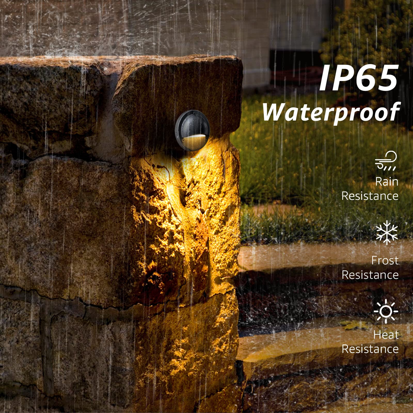 Sunvie 5W Led Low Voltage Deck Lights, 12-24V Ac/Dc Outdoor Deck Lights With Fastlock2 Wire Connectors, 3000K Low Voltage Landsc