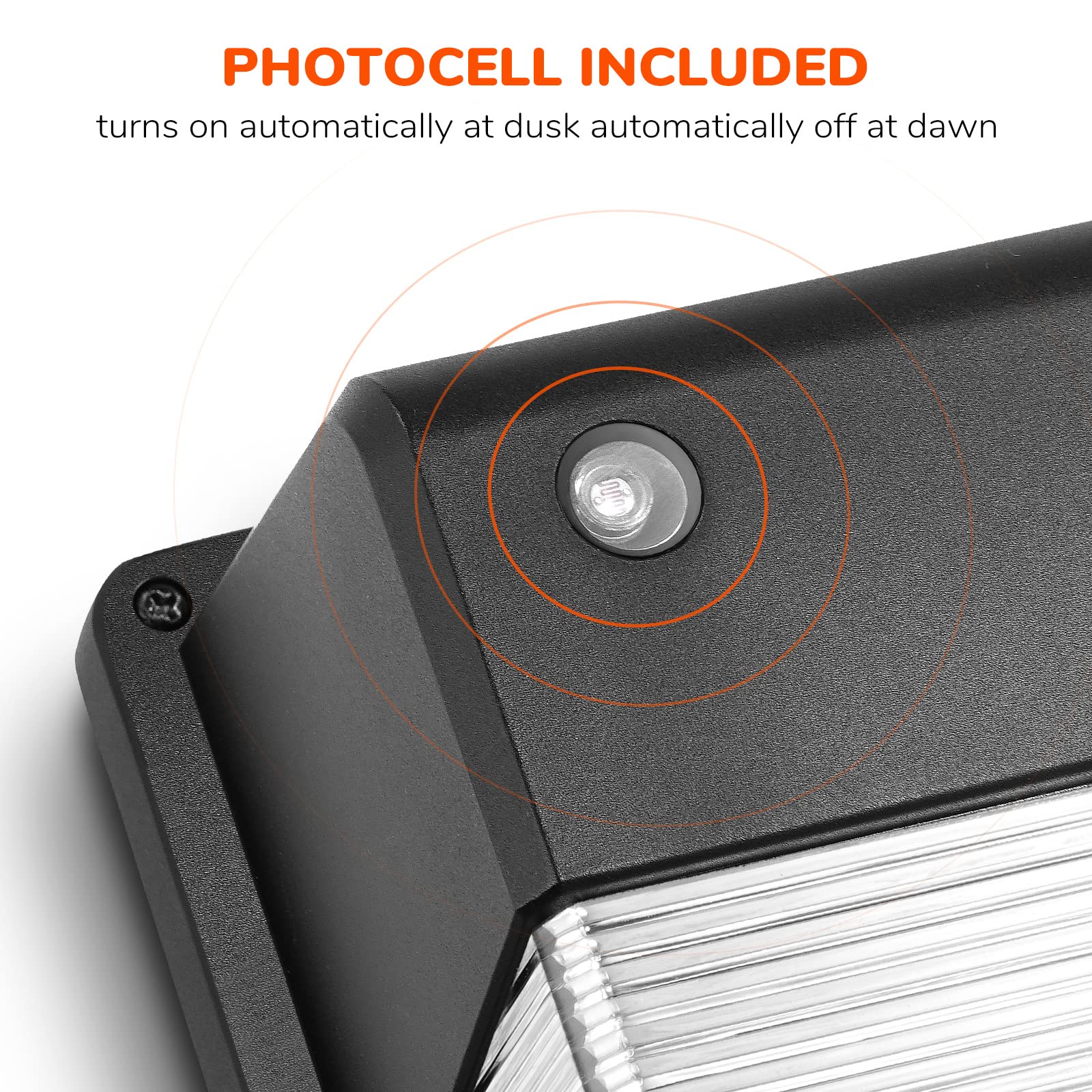 JJC LED Wall Pack Light 28W 3000LM 5000K Daylight Dusk to Dawn Outdoor Security Light Model WP28WPCTMGG-50K