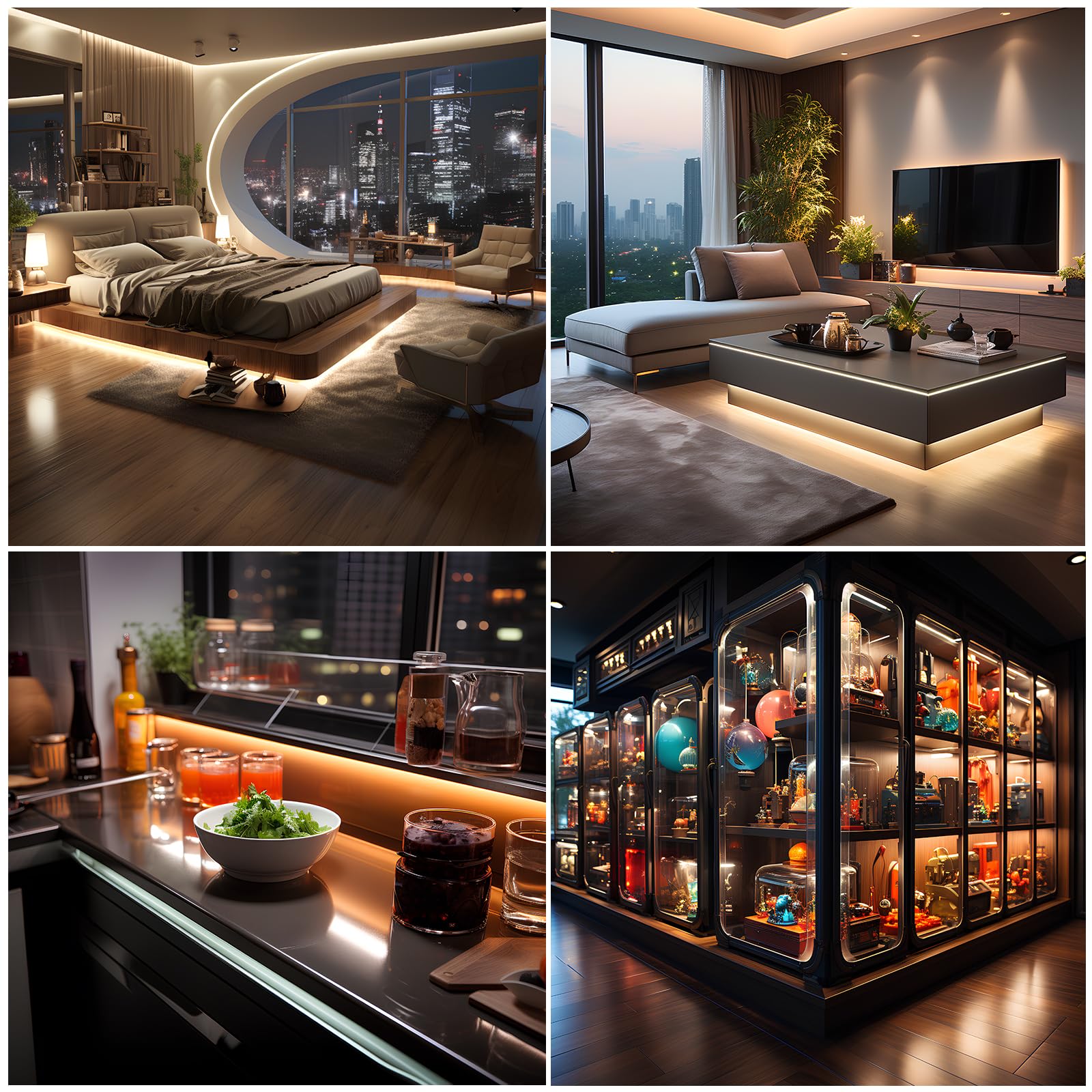 Uvtaoyuan Led Strip Lights 5V Usb Leds Display Cabinet Lighting Cob Short Led Strip Light 3000K Warm White Not Dimmable Flexible