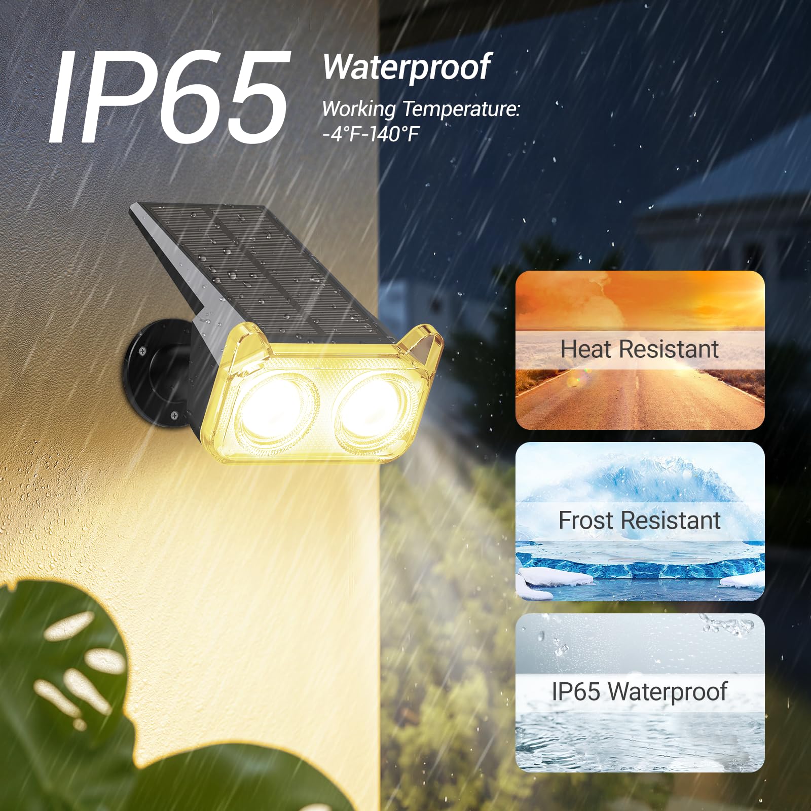 WdtPro Solar Spot Lights Outdoor, Warm White, 6 Pack, 135° Adjustable, Auto ON/OFF, TSL003, 15H+ Runtime, Garden Landscape Lighting