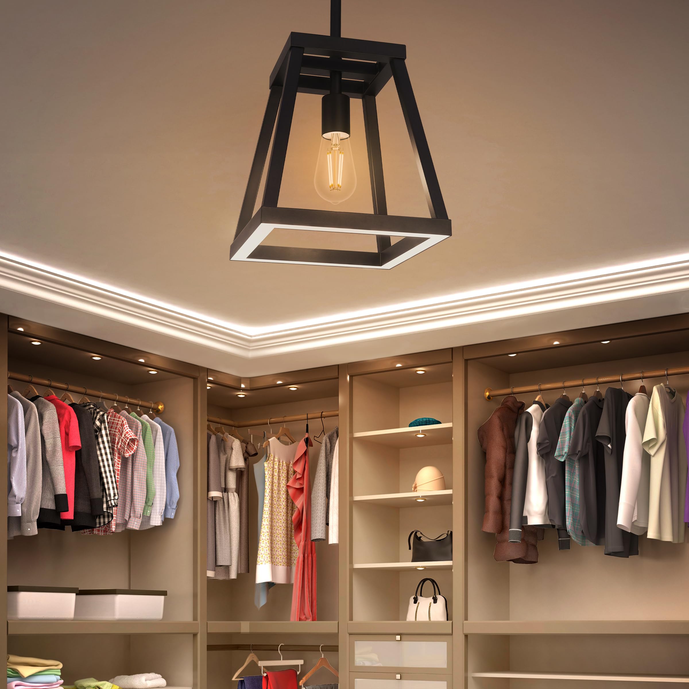 Feit Electric St19 Vintage Edison Led Light Bulb, 60W Equivalent, Dimmable, 2100K Warm Light, 400 Lumens, Straight Filament Ambe