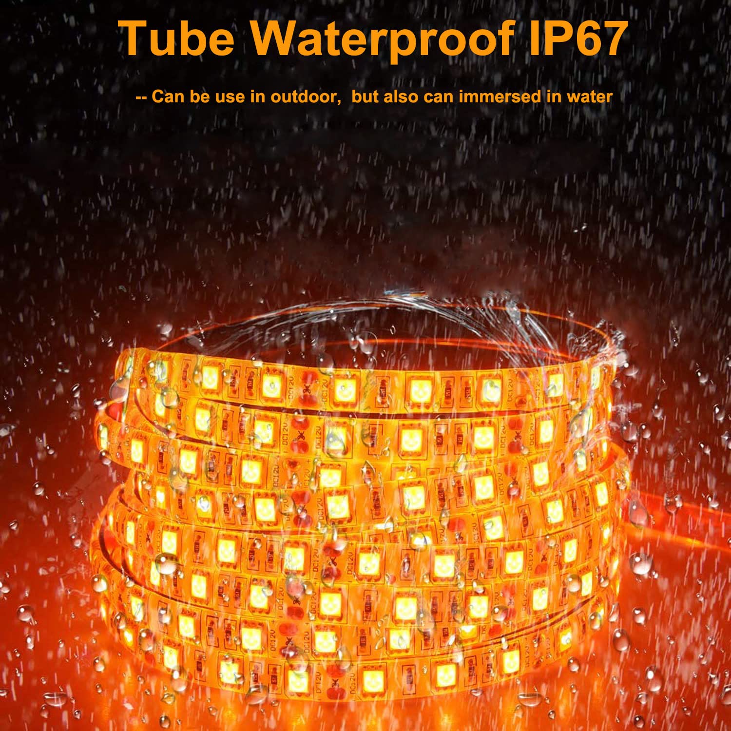 Suyooulin 16.4Ft Led Strip Lights Ip67 Waterproof Smd 2835 1200 Leds 26000