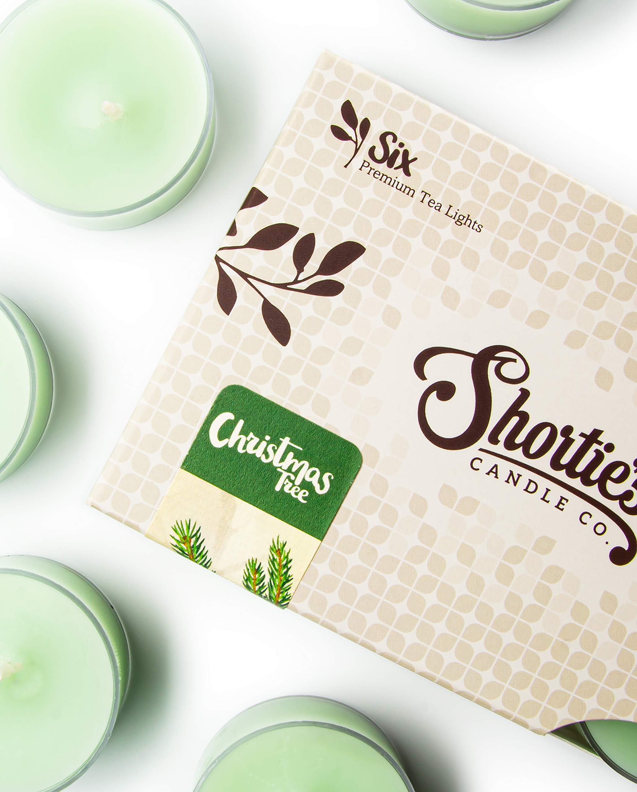ShortieS Candle Company Christmas enhanced Tealight Candles 3 Pack - Highly Scented, Paraffin Wax, Green/Beige/Pink, Model 47006
