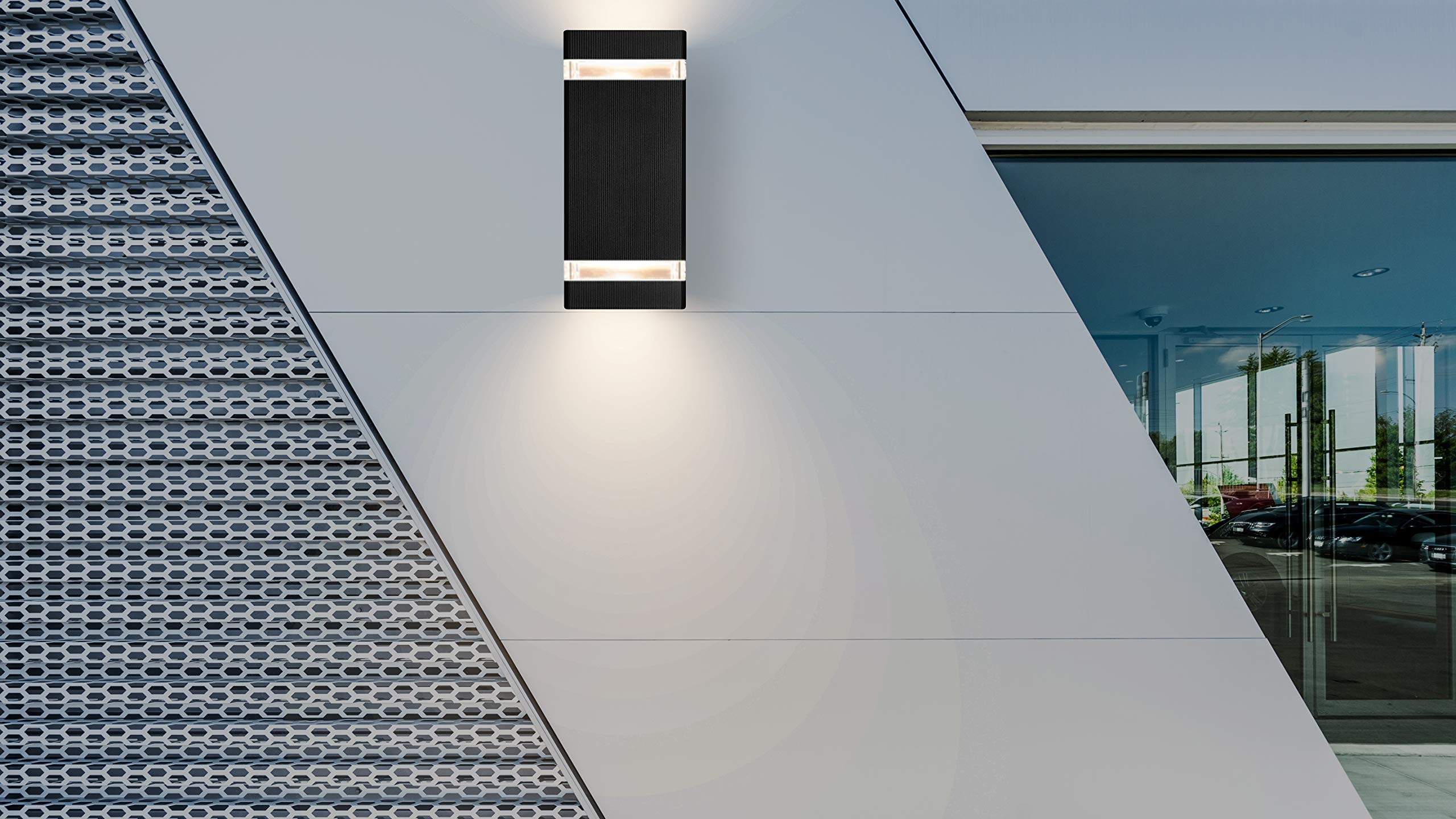LMP LED Outdoor Wall Lights, 4 Pack, Aluminum, 3000K, 5W, Black, Model ZY-B1046C4HEI