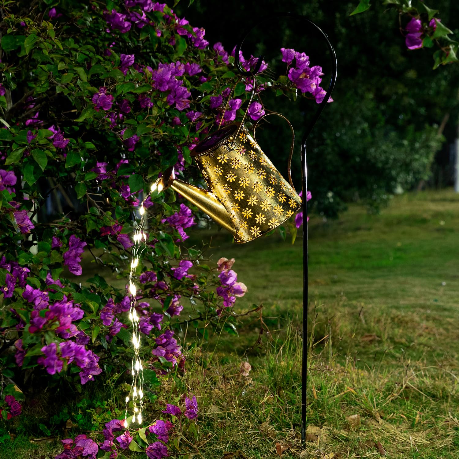 Garden Decor Solar Lights Outdoor Large Hanging Waterproof Watering Can Landscape Lights Outside Decorations for Yard Front Porc