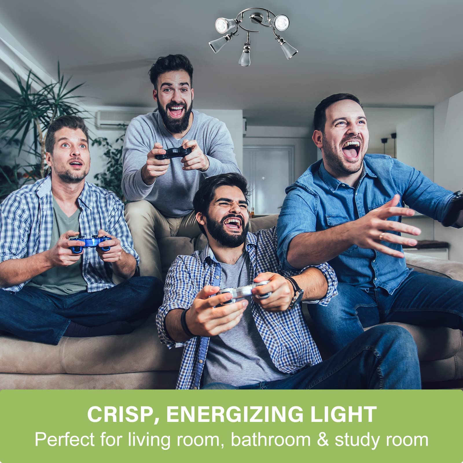 Sigalux Gu10 Led Light Bulbs, Dimmable 5000K Daylight White Natural Light, 4.5W 450Lm, Mr16 Led Bulb Equivalent 50W Halogen Replacement, 35 Degree Spot For Track Light Bulb, Pack Of 8