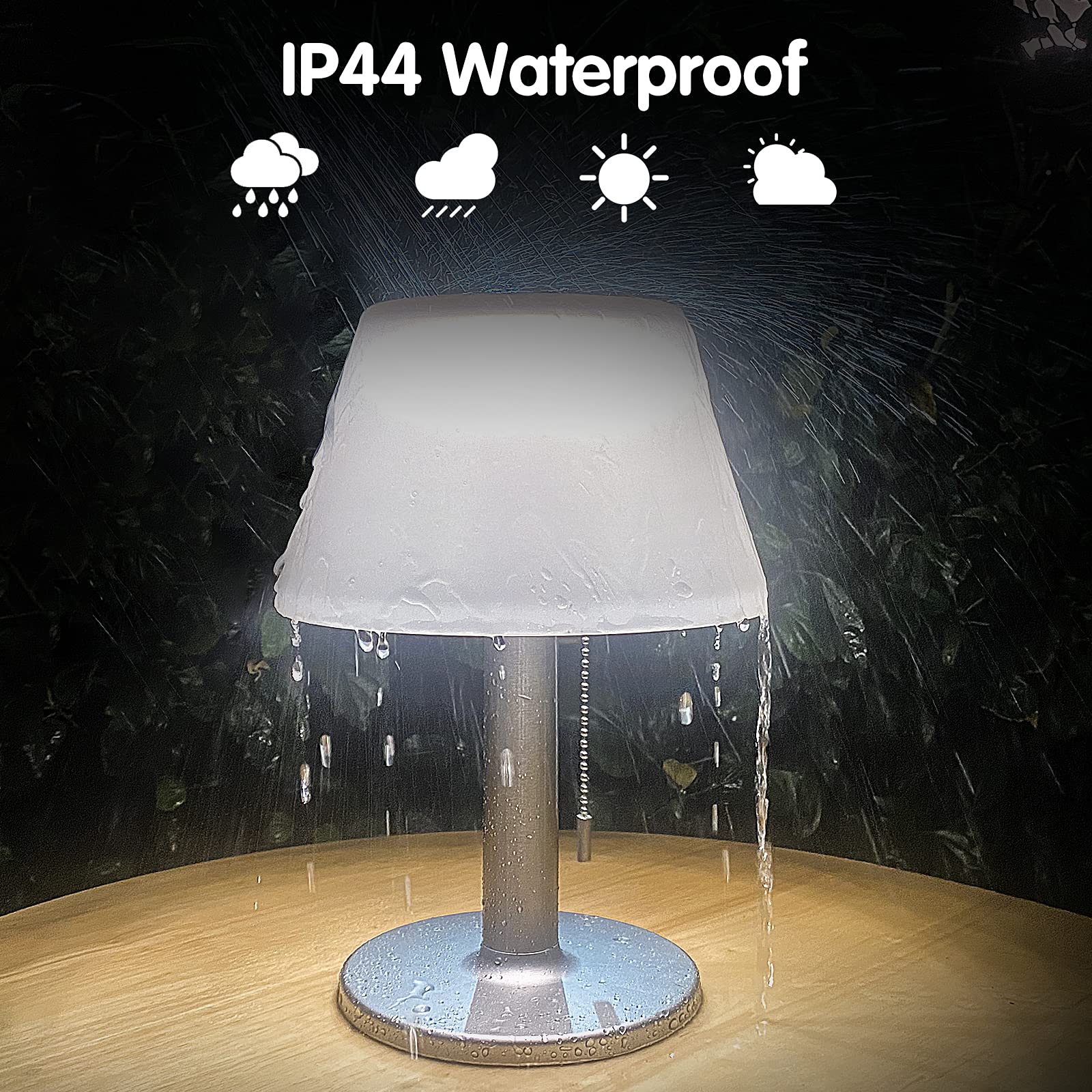 Shumi Solar Table Lamp - Waterproof Led, 3 Lighting Modes, Cordless Design For Indoor/Outdoor Use