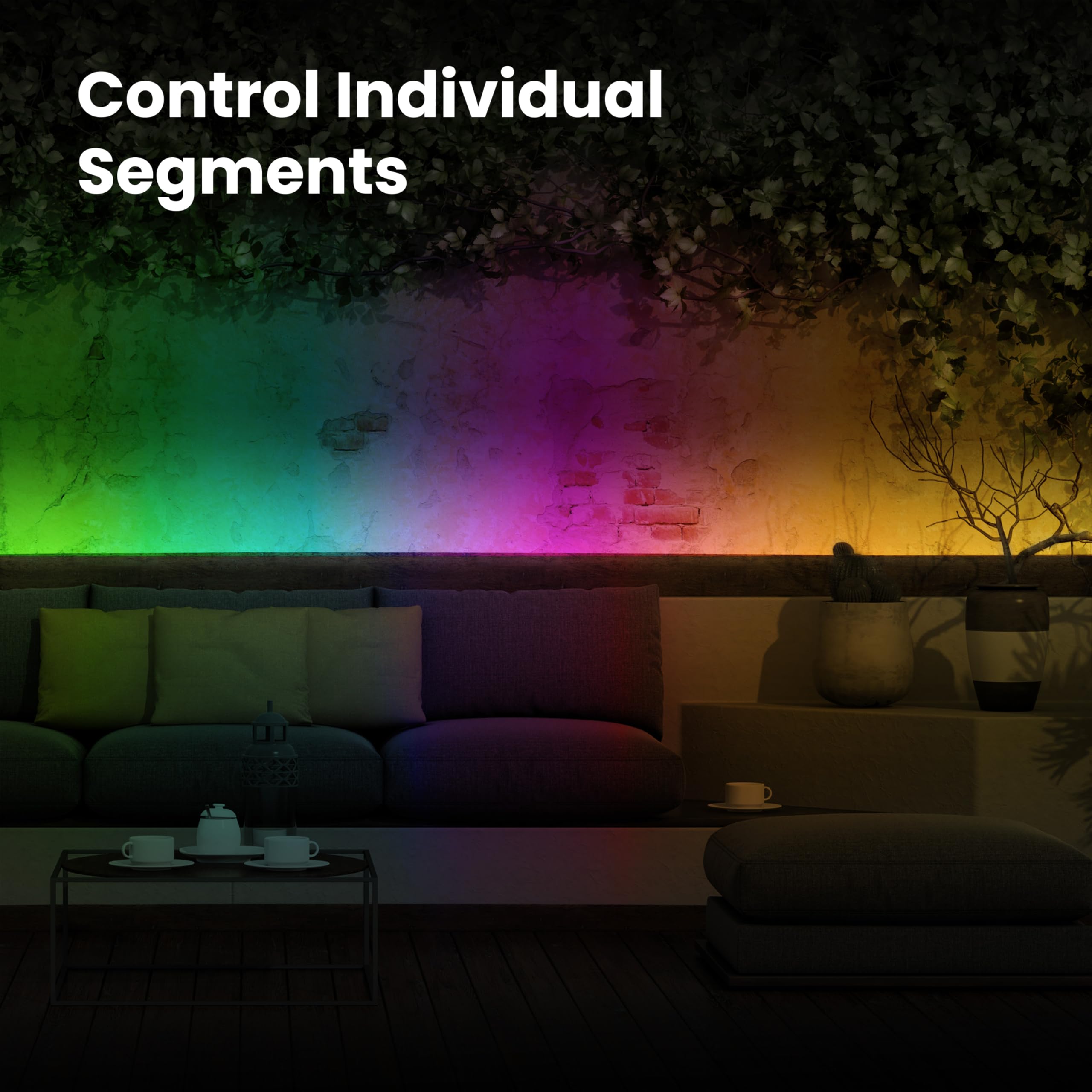 Feit Electric Smart Led Neon Flex Strip Lights, 10Ft, Bendable, Rgbw Color Chasing, Dimmable, 2.4Ghz Wifi Enabled, Compatible Wi