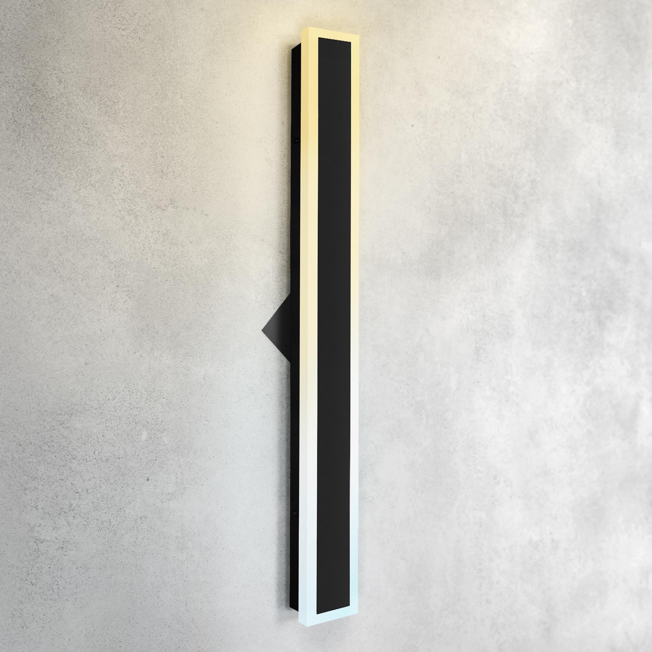 ASD LED Flush Mount Wall Light Fixture 36 Inch 30W 2500LM Dimmable Waterproof Black A-LWS27N-36D30BK