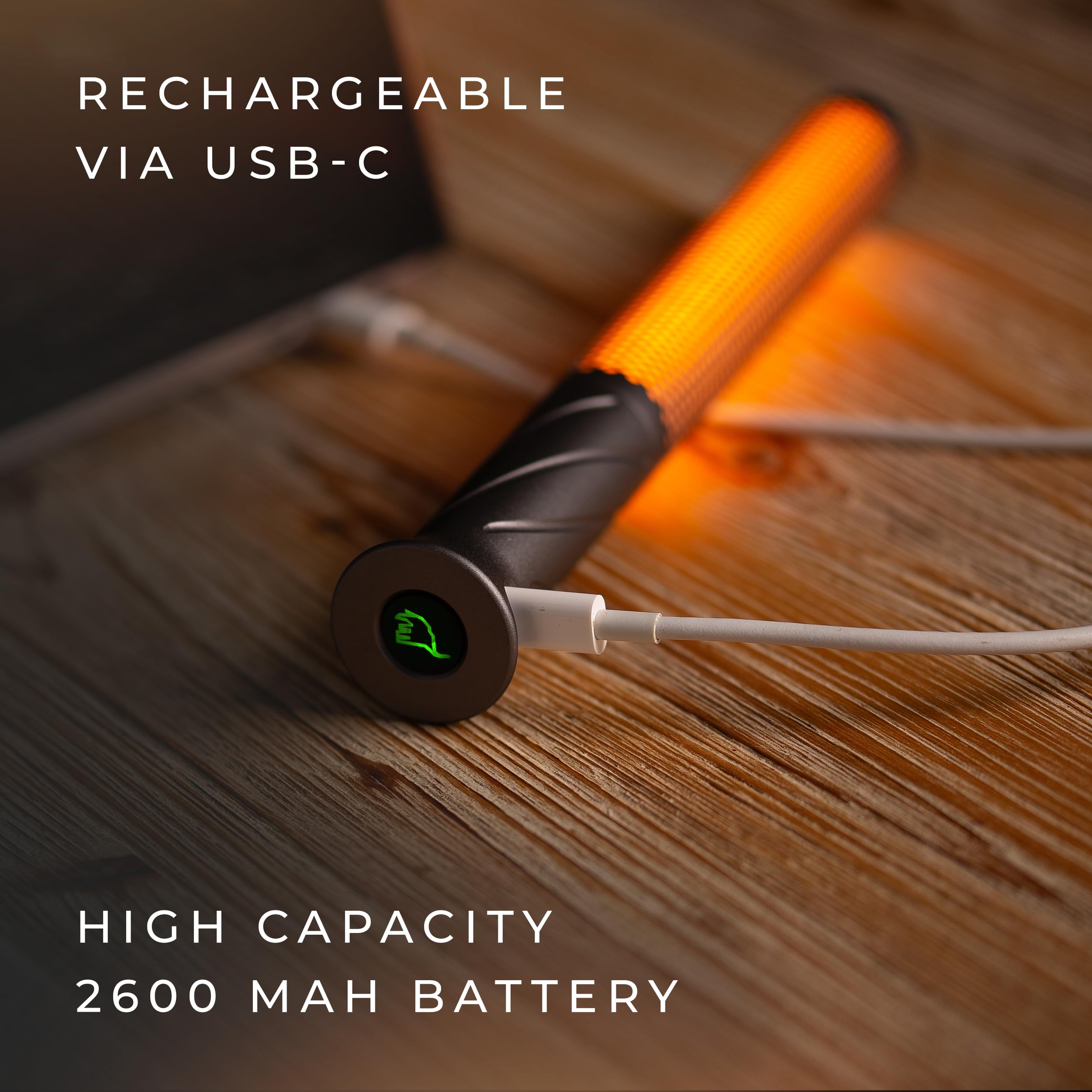 Sehnlich Led Candle Light, Cordless Table Lamp, Bedside Flame Lamp W/ 2 Modes, Rechargeable Candlestick, Modern Table Lamp W/ 26