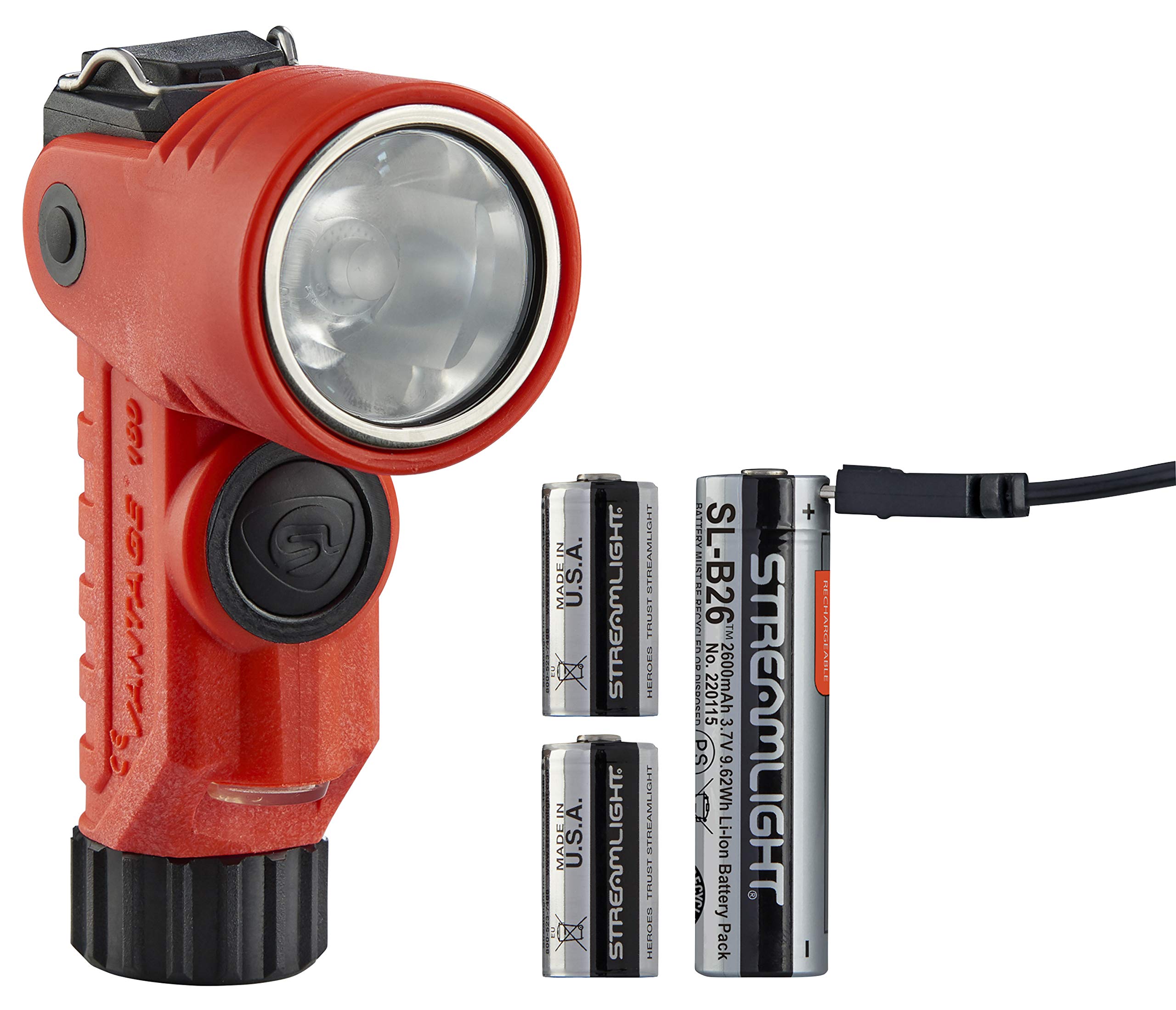 Streamlight Vantage 180 X Firefighter Flashlight, Helmet Mounted, One Size, Orange, Model 88901