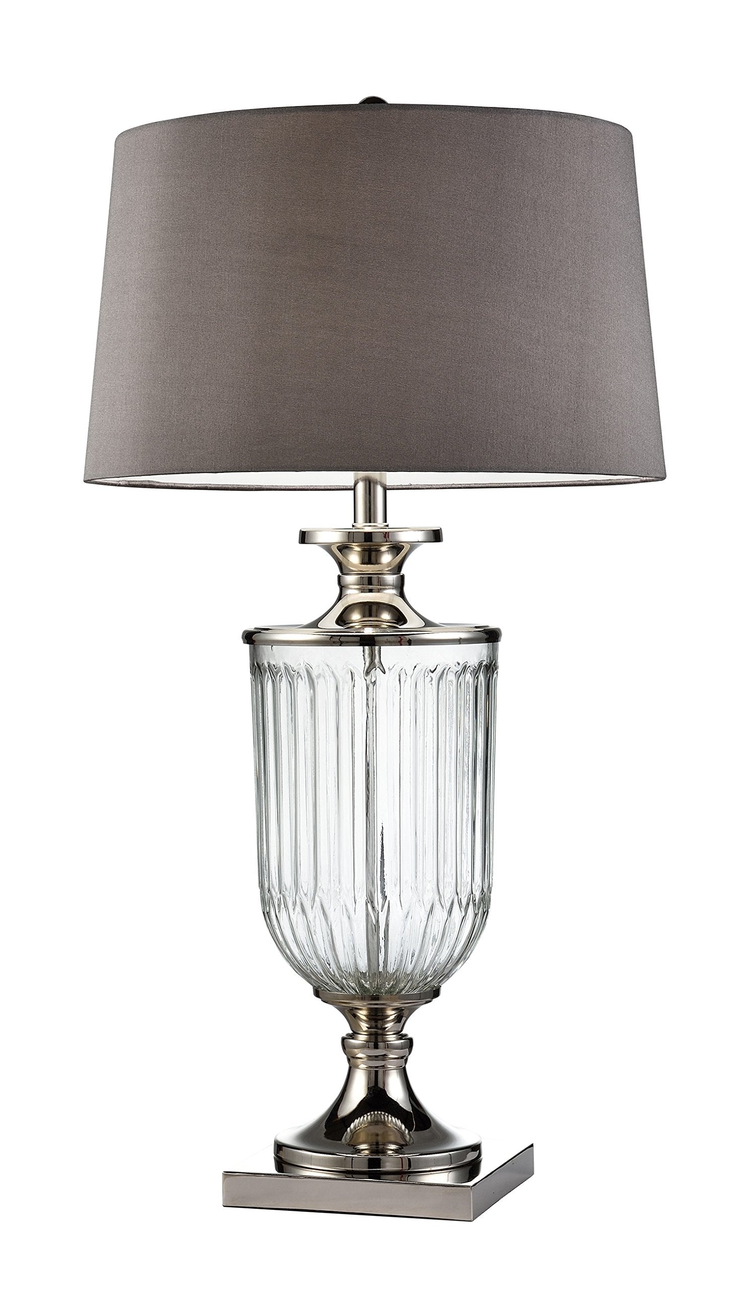 OK Lighting Amelie Glass Table Lamp 32.50in H Gray Model OK-5711