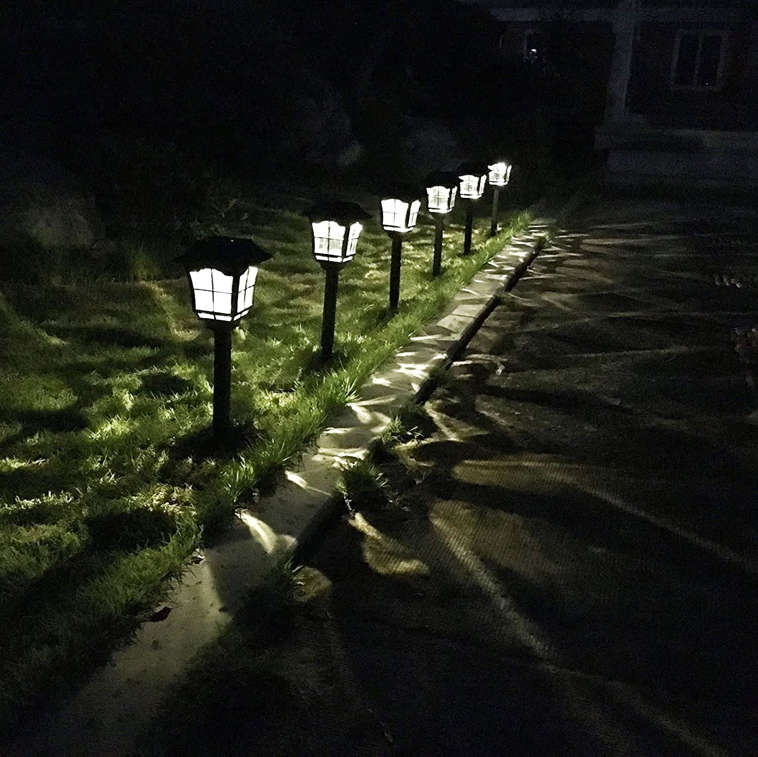 6 Pack Solar Lights Outdoor Garden, Solar Pathway Landscape Lights Supper Bright Waterproof And Corrosion-Resistant, Powered Sol