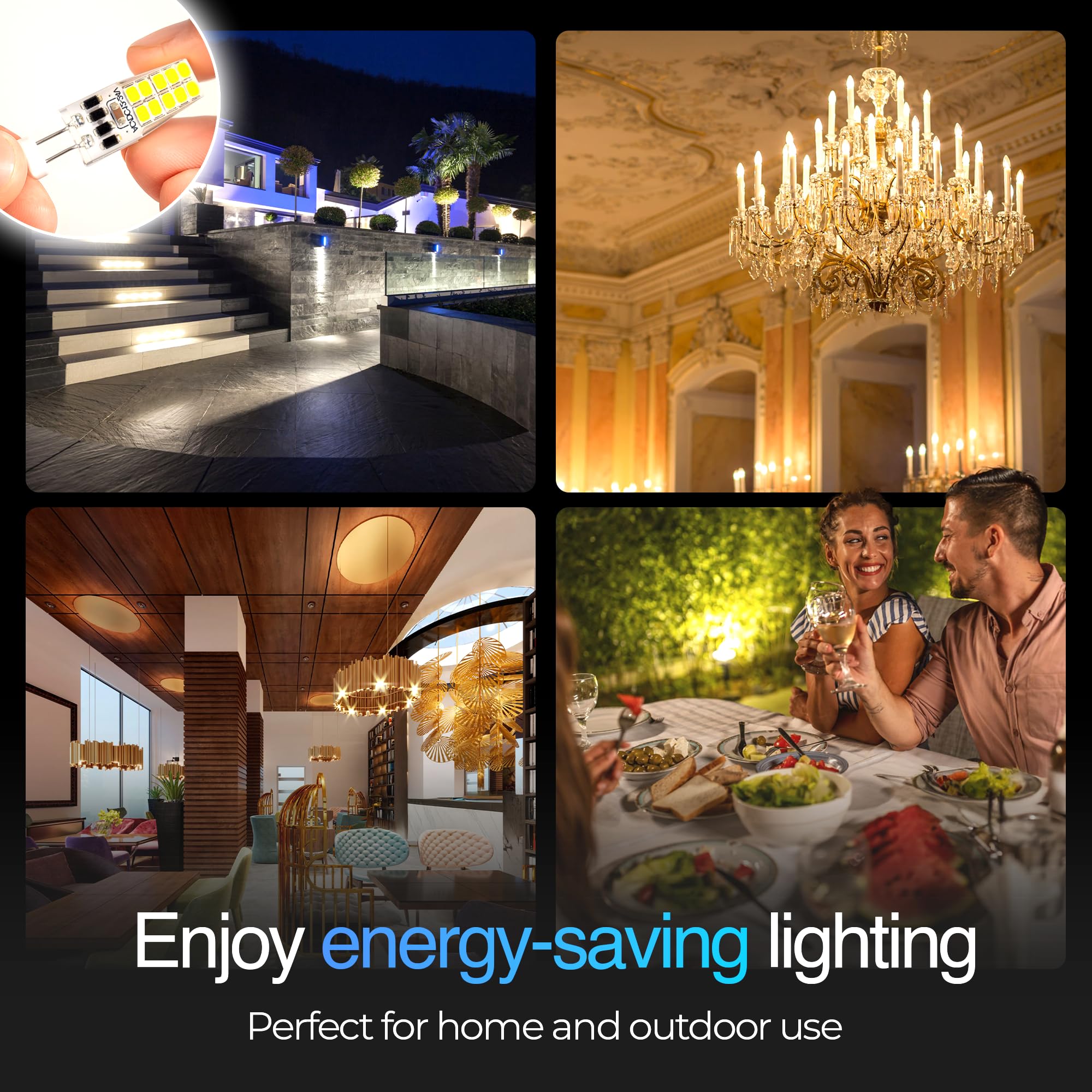 Tl Hongphuc G4 Led Bulb 12V 2W Equivalent 30W 3000K Warm White 250 Lumens 360Beam Angle G4 Bulb Bi Pin Led Light Bulbs For Low V