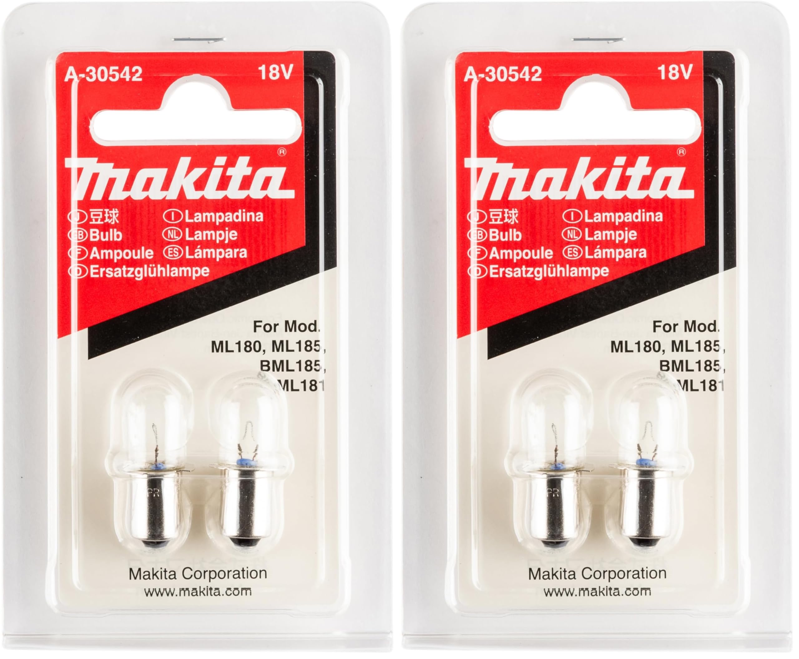 Makita A-90261 Replacement Bulb (Xenon), 2/pk (Pack of 2)