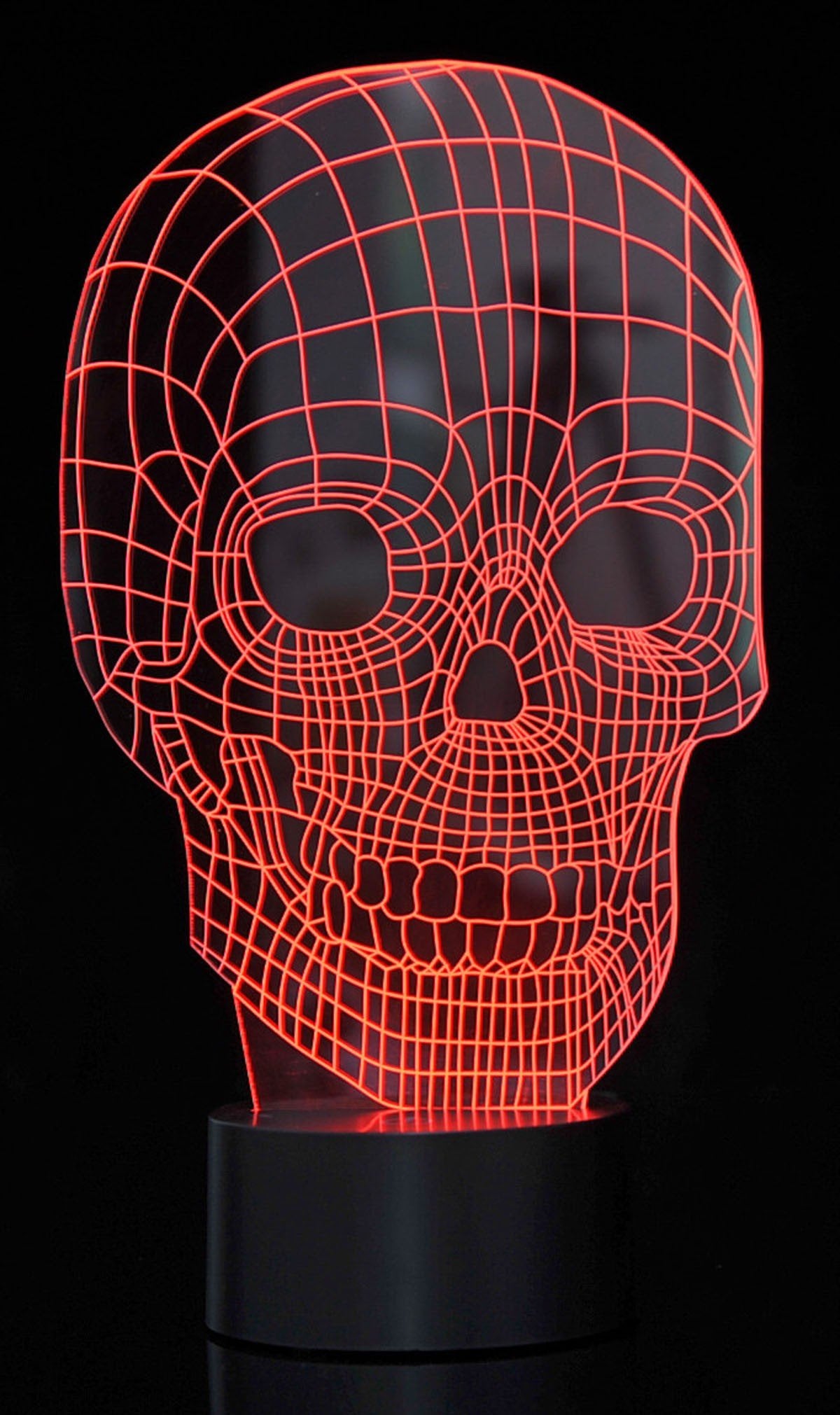 PowerTRC 3D LED Night Light Skull Lamp, Color Changing, USB Powered, Multicolor, Model TG2815