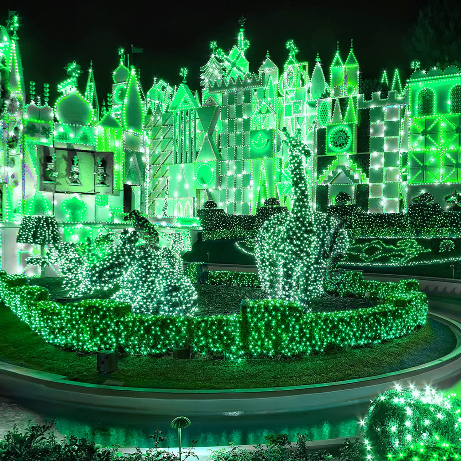 Sukesou St Patricks Day Decoration Lights 33Ft 100Led Christmas Green Lights Outdoor Waterproof Green String Lights For Garden Party Holiday Halloween Decoration