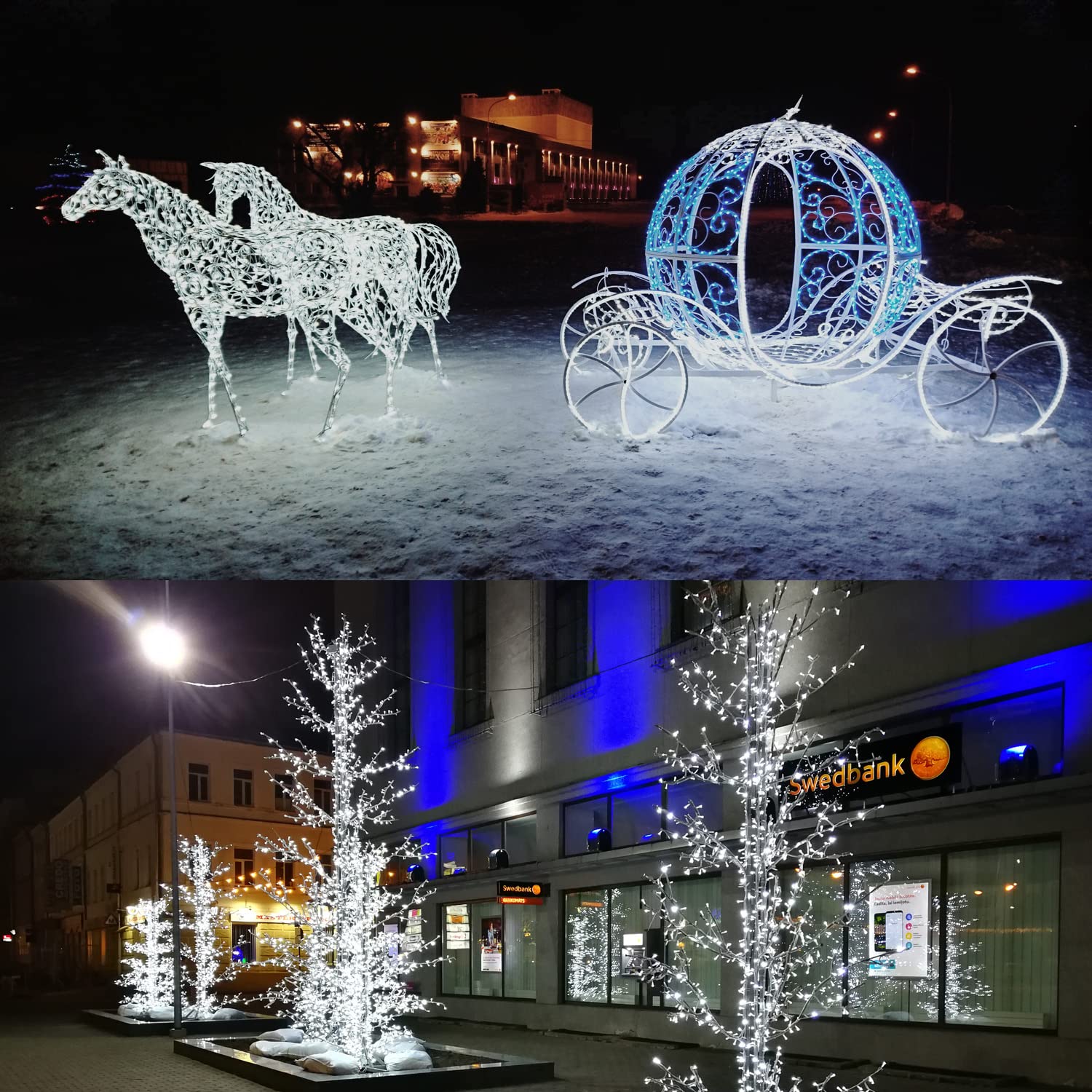 Liopeed 42Ft Battery Operated String Lights, 120 Led Waterproof Fairy Lights, Cool White