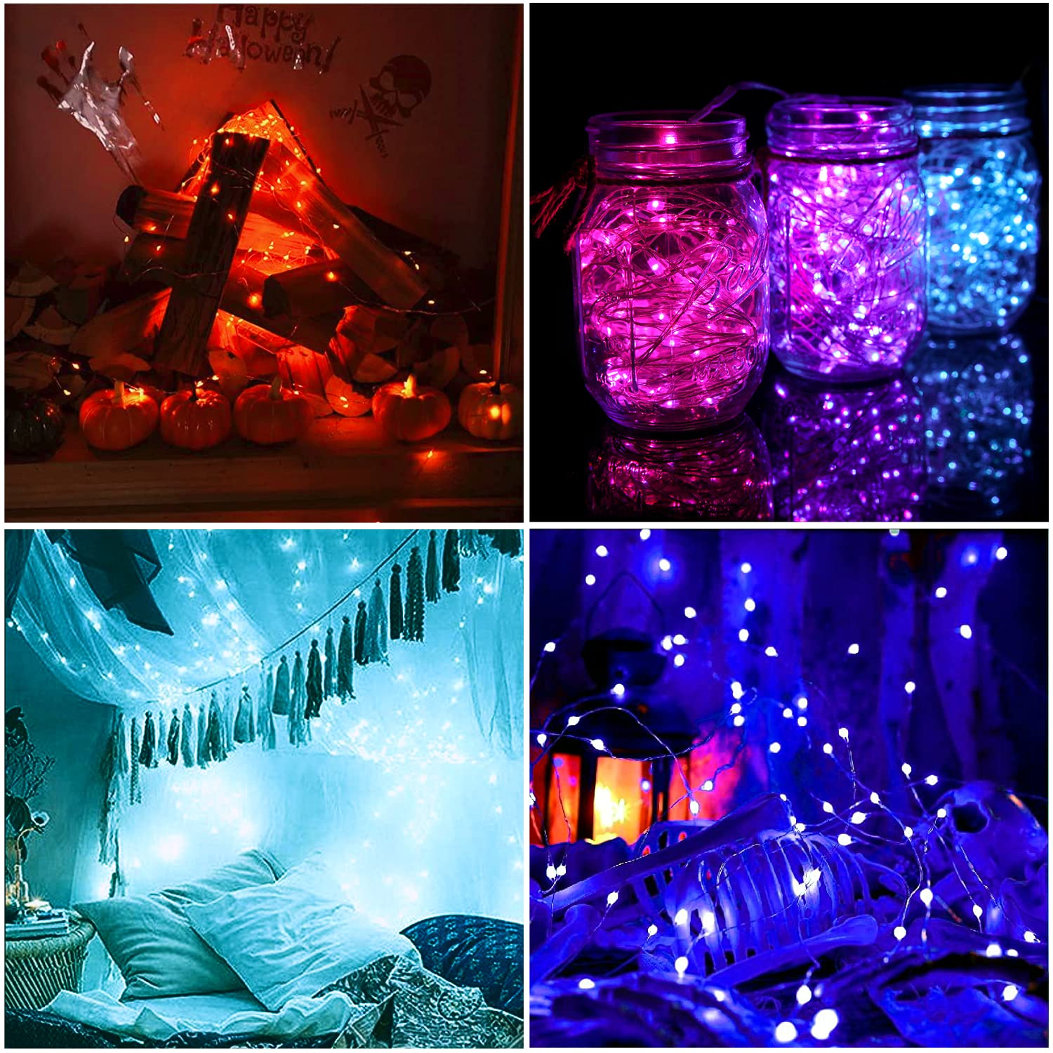 OMIKA LED Fairy Lights, 33FT 100 LEDs, Battery Operated, Waterproof, Multi-Color, Remote Control, Model GL-14083