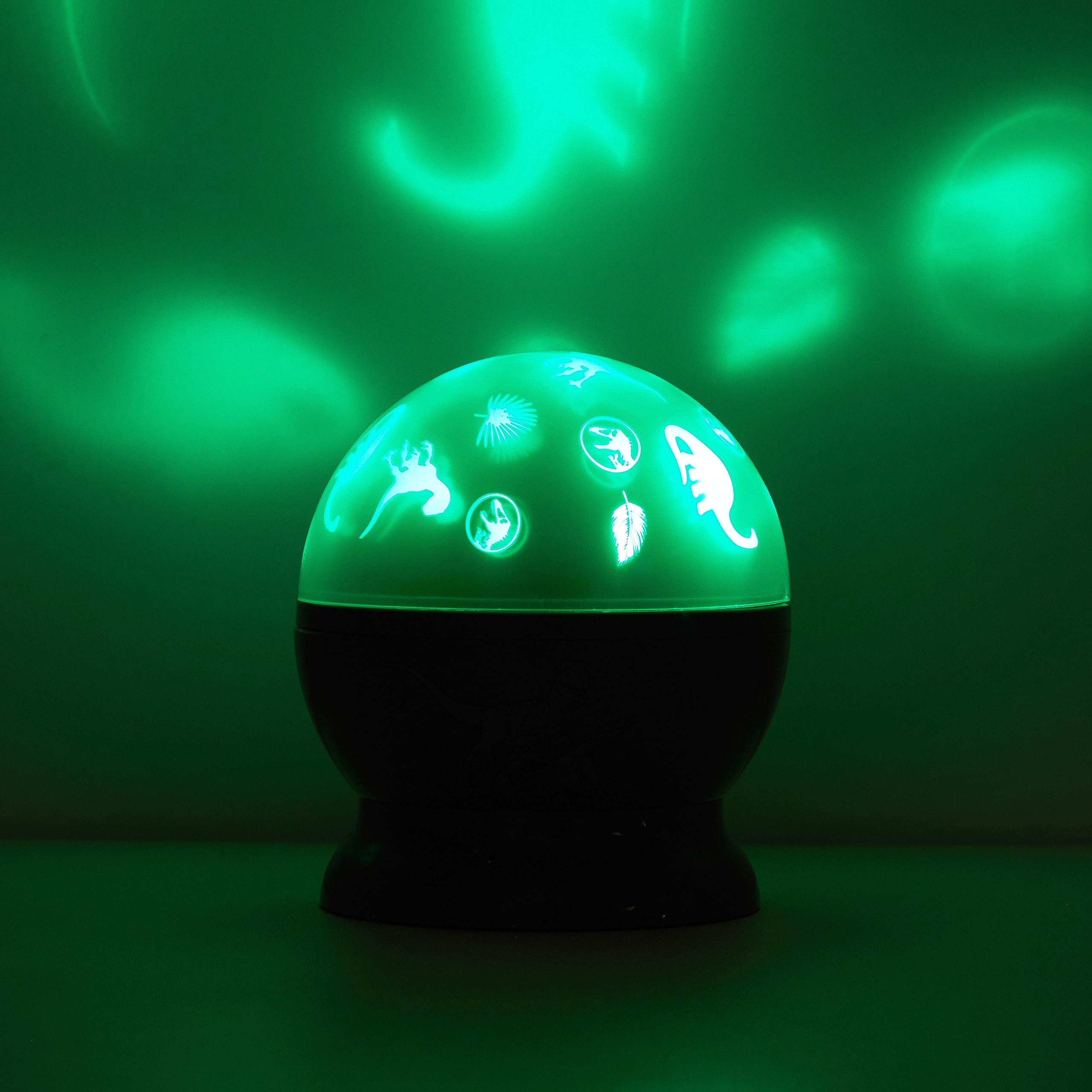 Idea Nuova Jurassic World Dinosaur Rotating Led Projection Kids Lamp And Nightlight 4.88''X 4.88''X 5.5''