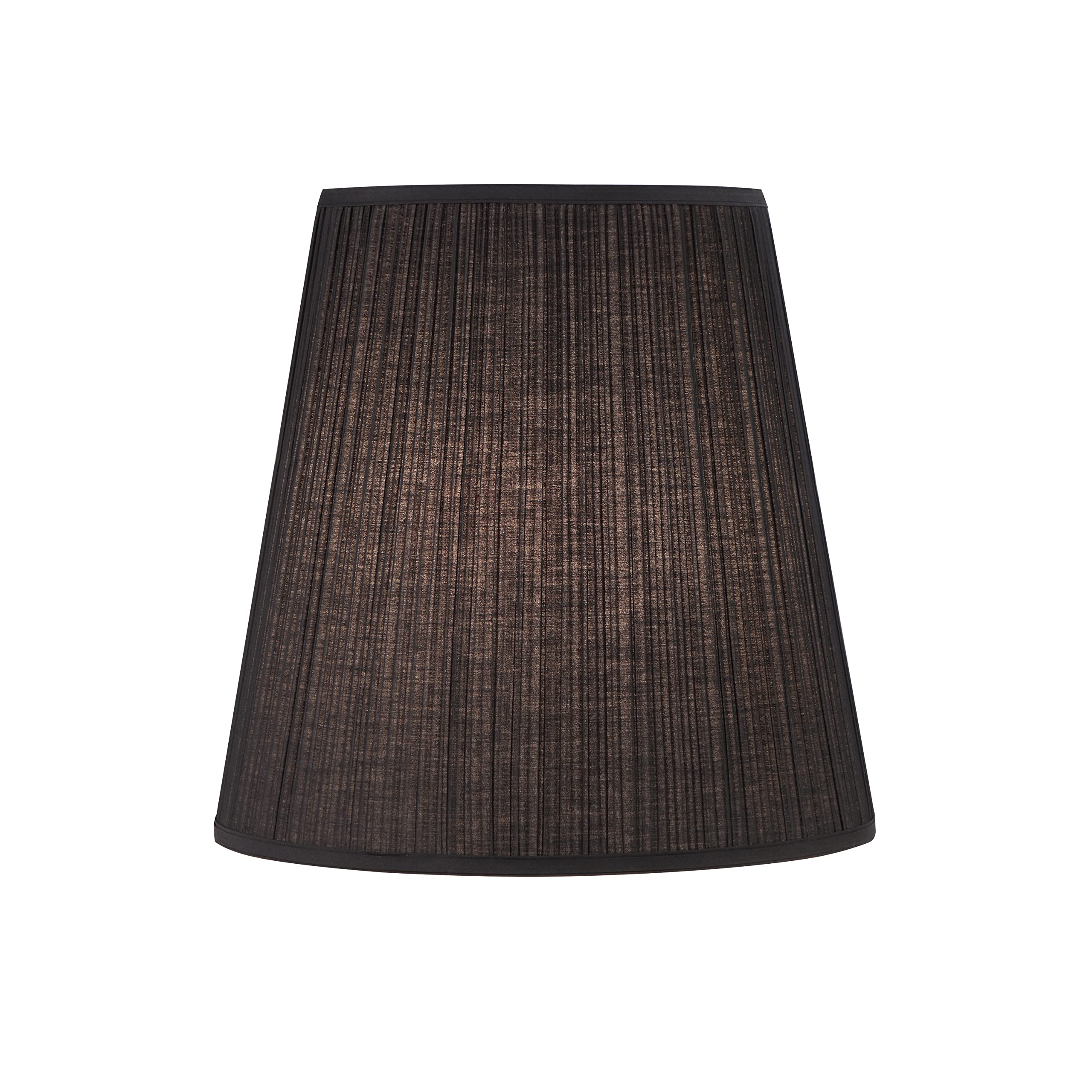 Aspen Creative 33143, Mushroom Pleated Traditional Spider Lamp Shade, Black, 12&quot; Top X 18&quot; Bottom X 18&quot; Slant