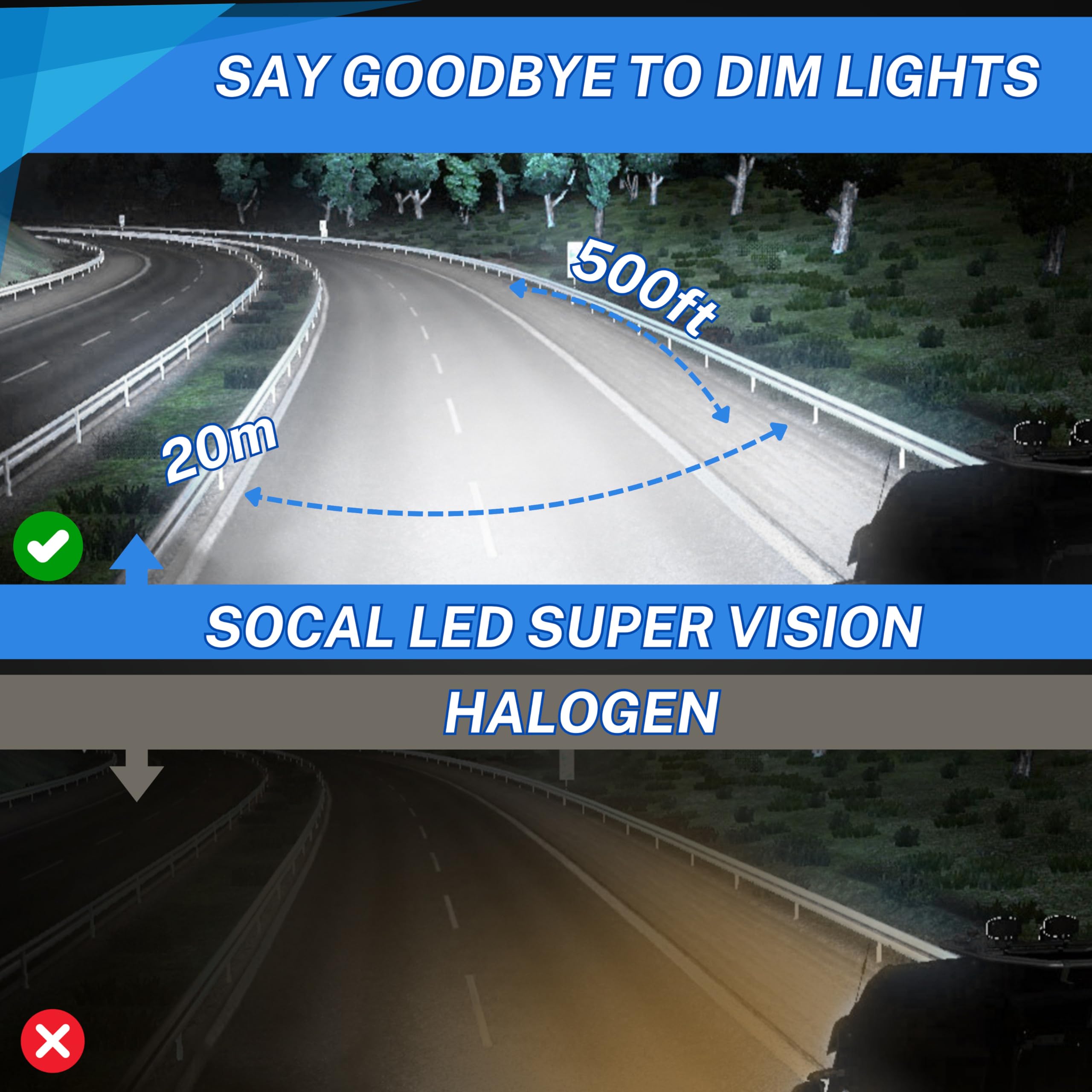 SOCAL-LED LIGHTING D1S 35W Xenon HID Headlight Bulbs - 4300K Warm White - Direct Replacement - Pack of 2
