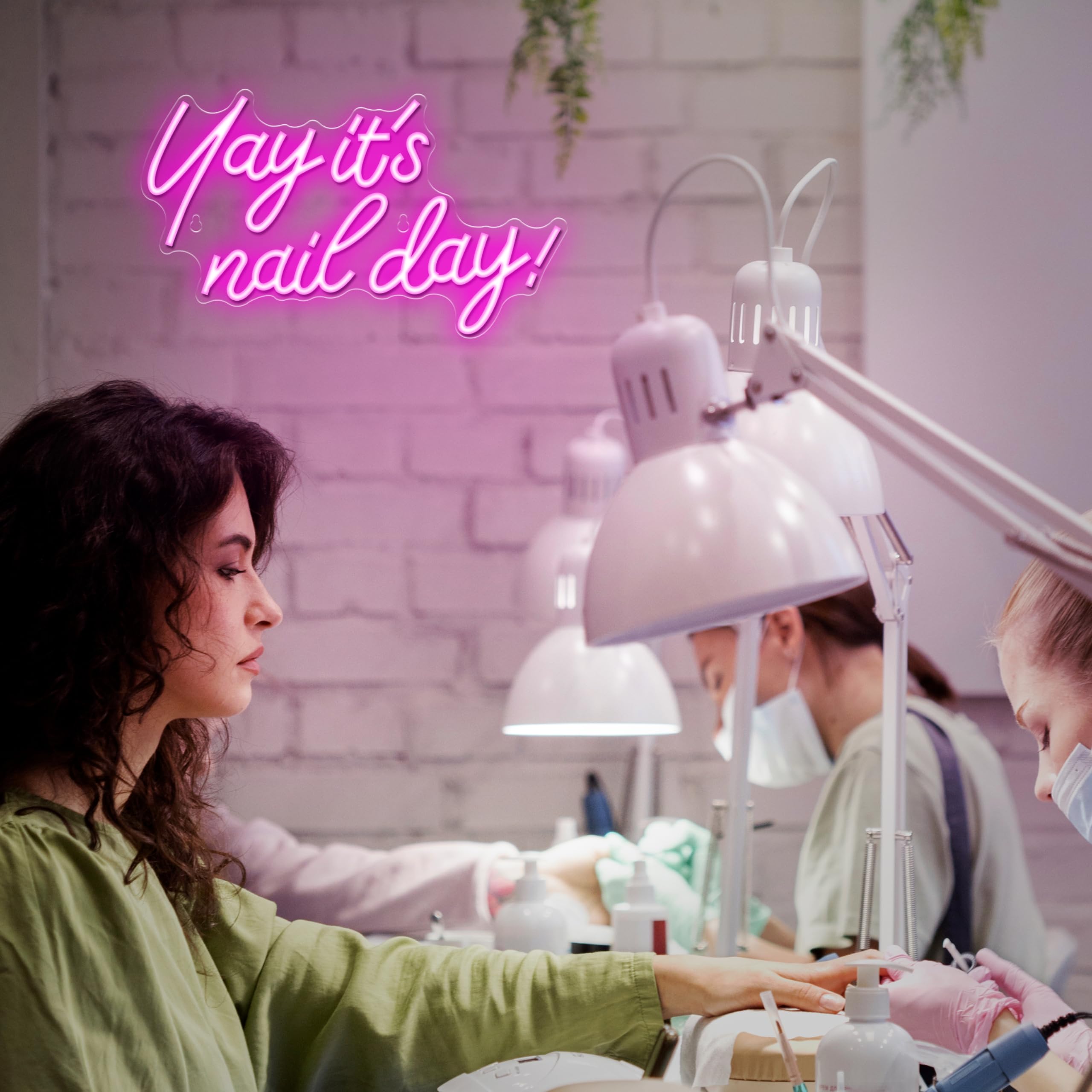 Kavaas Neon Sign for Salon & Beauty Room - Nail Day Design, 127cm x 28cm, Color: Nail Day_NDP