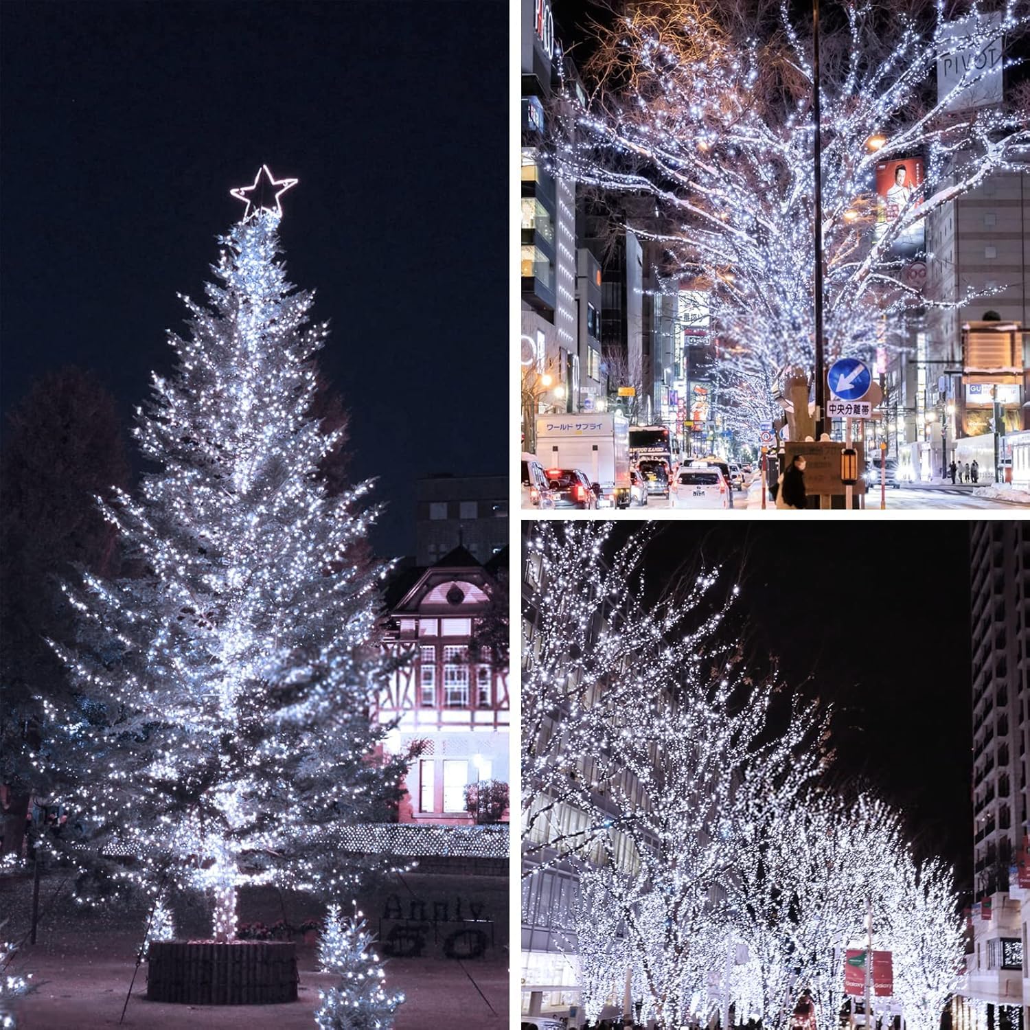 Bhclight Extra-Long 165Ft 500Led Christmas String Lights Outdoor/Indoor, Timer & Memory & 13 Modes, Cool White String Lights Wat