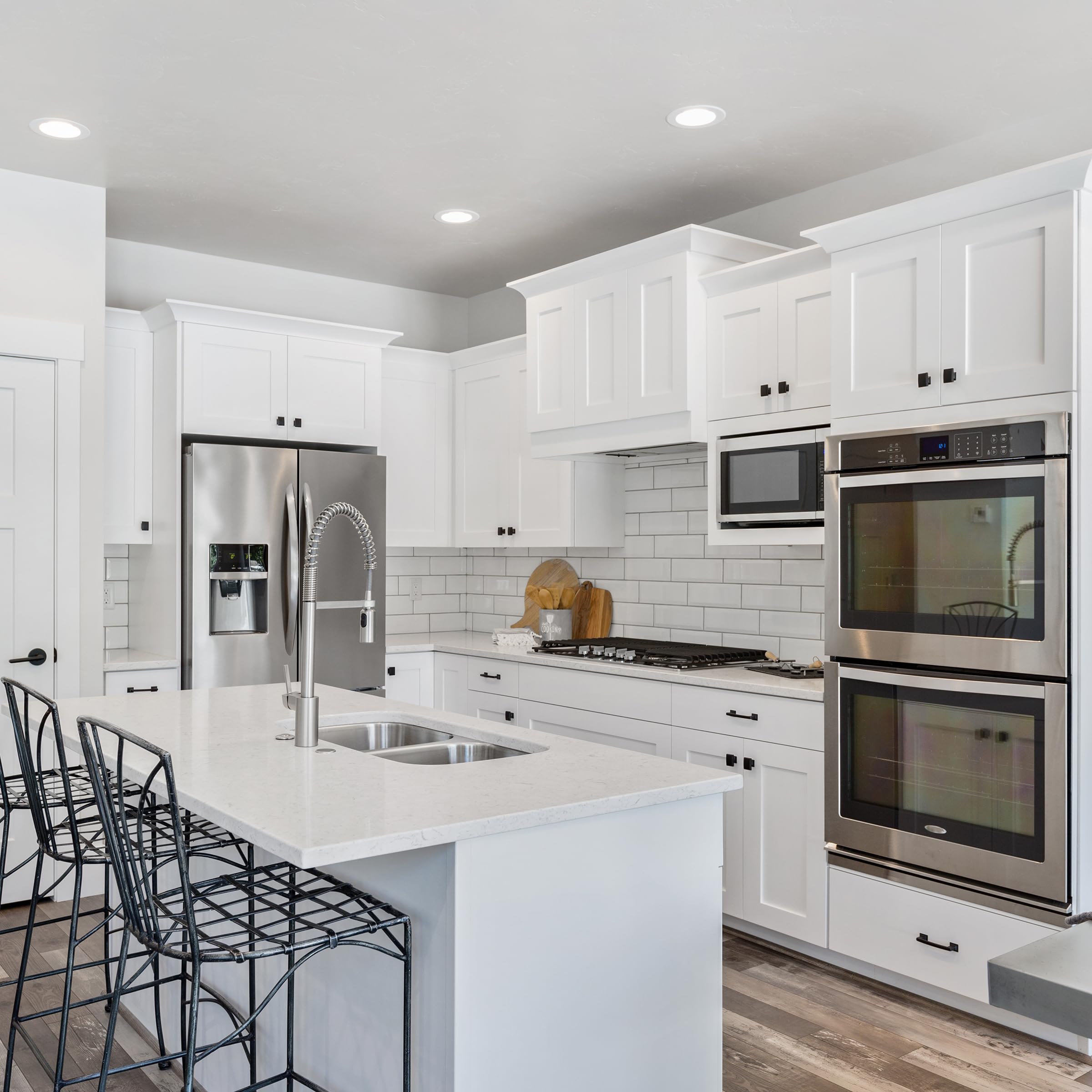 Feit Electric 4 inch LED Recessed Downlight - Baffle Trim - Standard E26 Adapter - 5000K Daylight - Dimmable- 50W Equivalent - 4