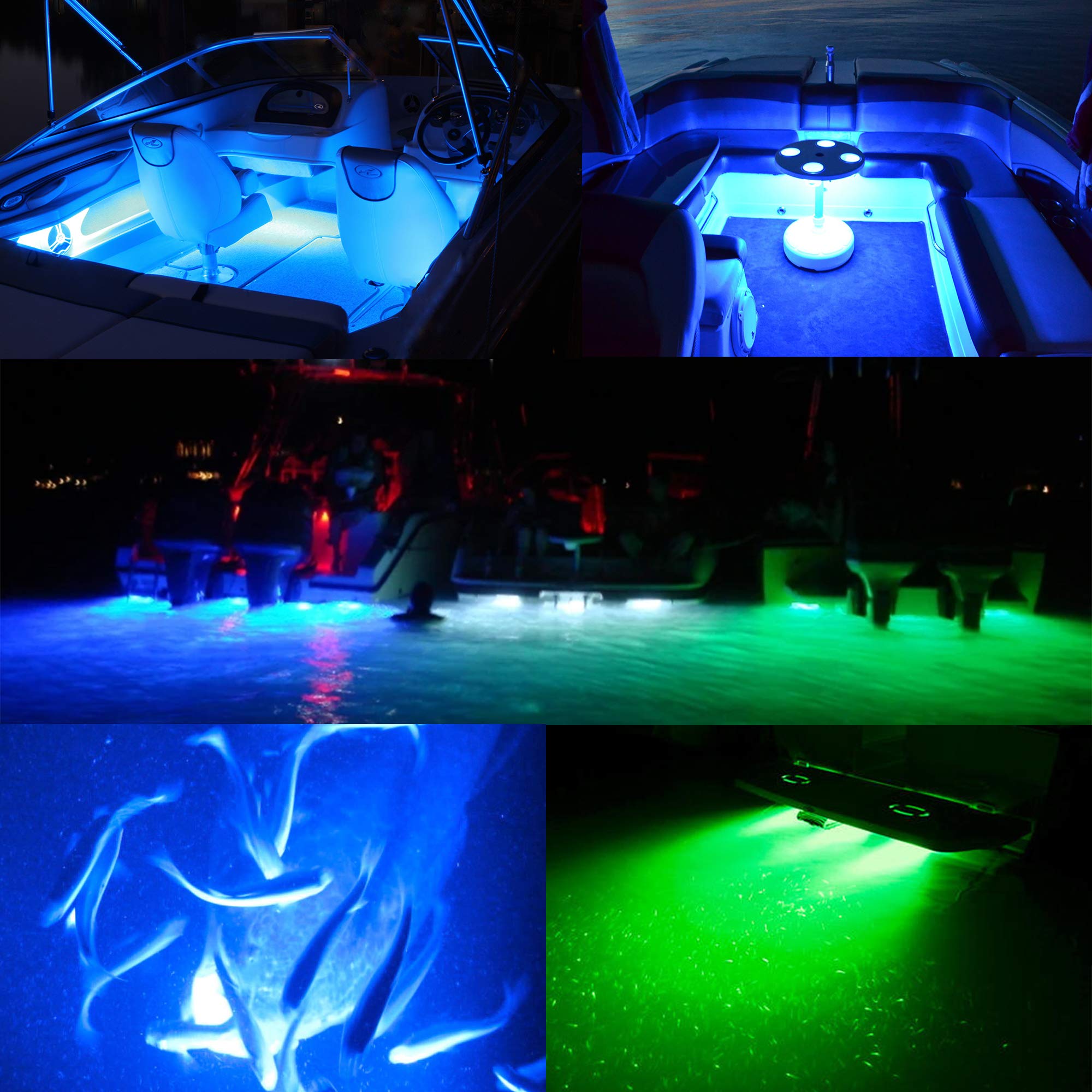 Husuku Marine Courtesy Lights, 316 Stainless Steel, Soop3 P0-1 1200Lm 3" White Round 18Led Ip65 Boat Transom Mount Light, Waterproof Led Lights Stern/Interior/Cockpit/Pontoon/Marine Lights 10-36V