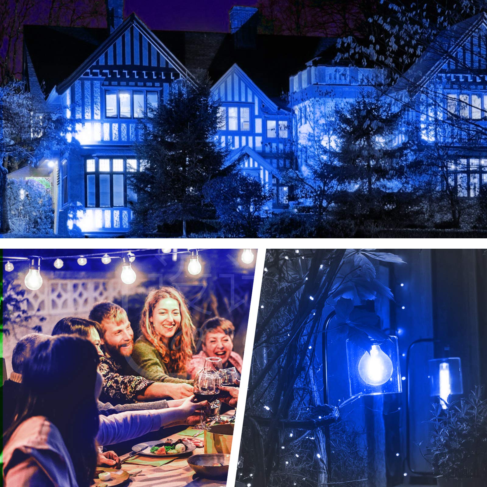 Kqhben Blue Light Bulbs - [ 4 Pack ] - 9W(60W Equivalent) E26 Base Led Colored Light Bulb For Festivals Party Christmas Bar Even
