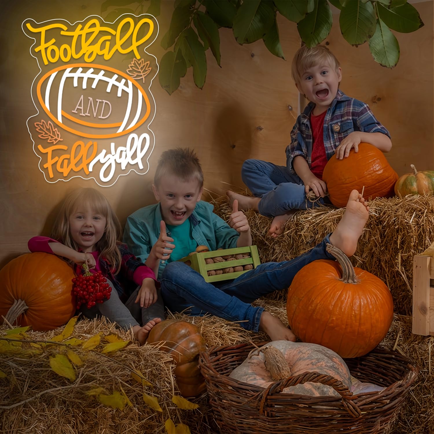 Football Fall YAll Neon Sign Maple Leaf Neon Sign Thanksgiving Led Neon Light Sign Thanksgiving Decorations For Autumn Room Bedroom Table Wall Decor Kids Holiday Gift Usb Powered