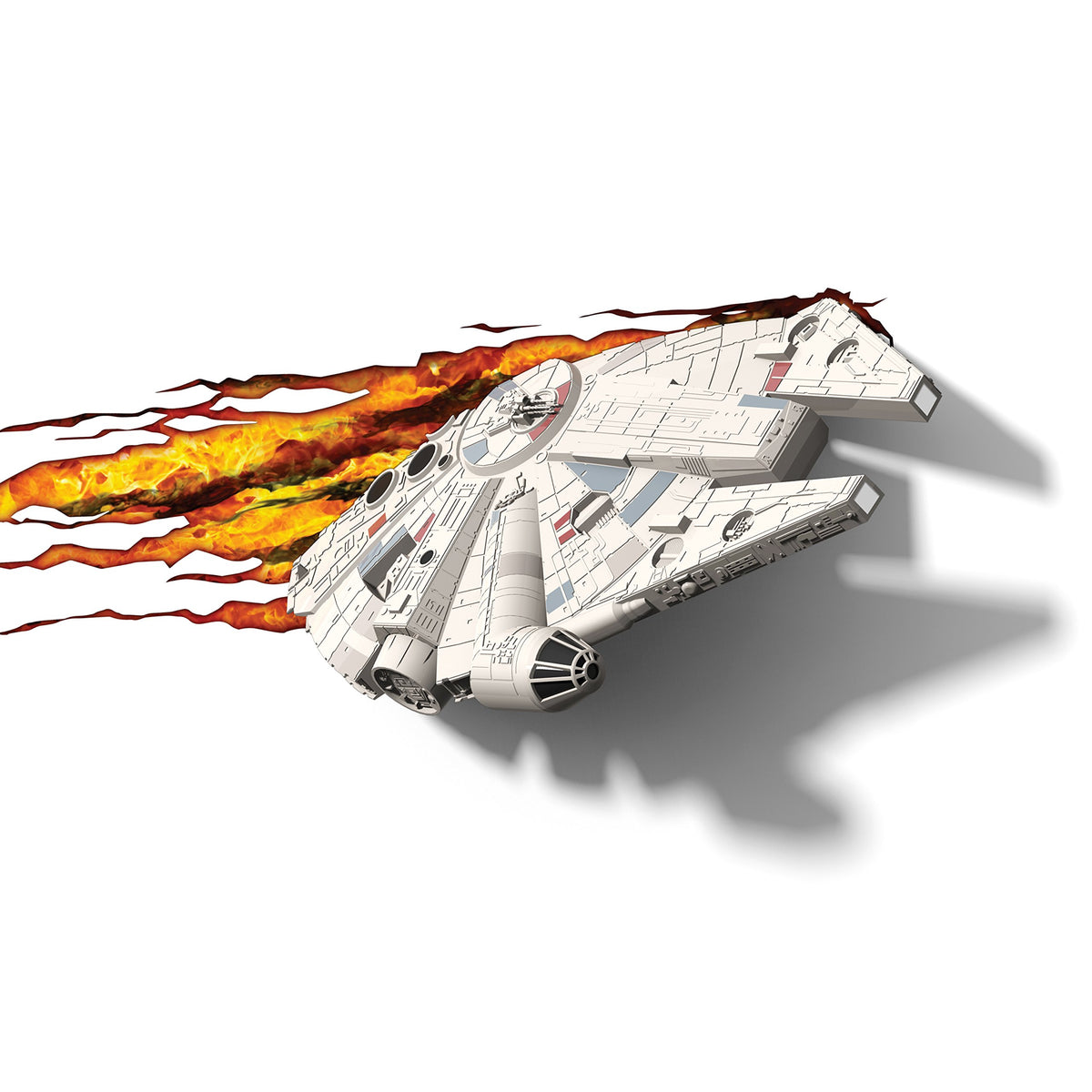Star Wars 3Dlightfx Millennium Falcon 3D Deco Light - Gray Plastic Home Decor