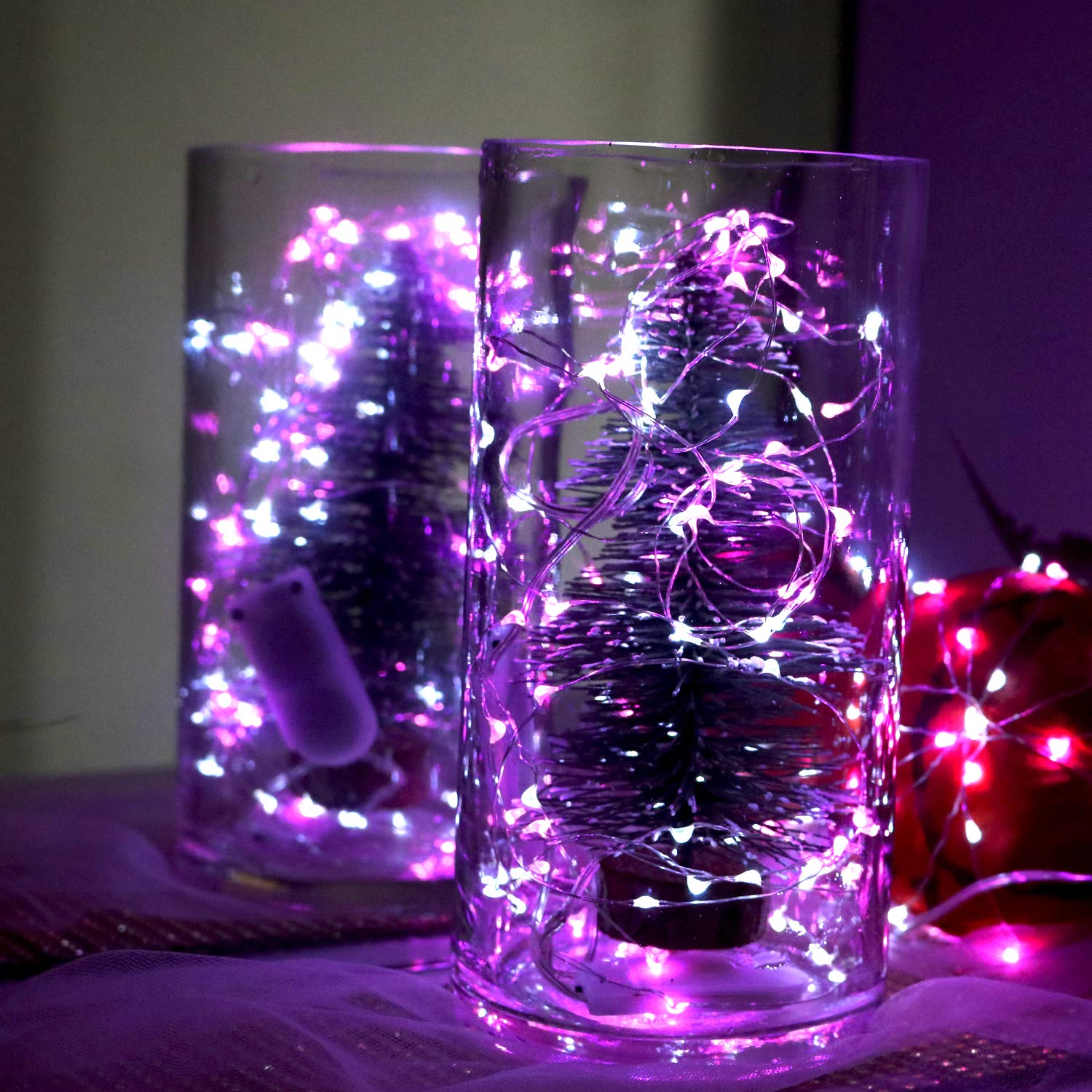 [6-Pack] 7Feet Starry String Lights,Fairy String Lights 20 Micro Starry LEDs On Silvery Copper Wire CR2032 Batteries Included,fo