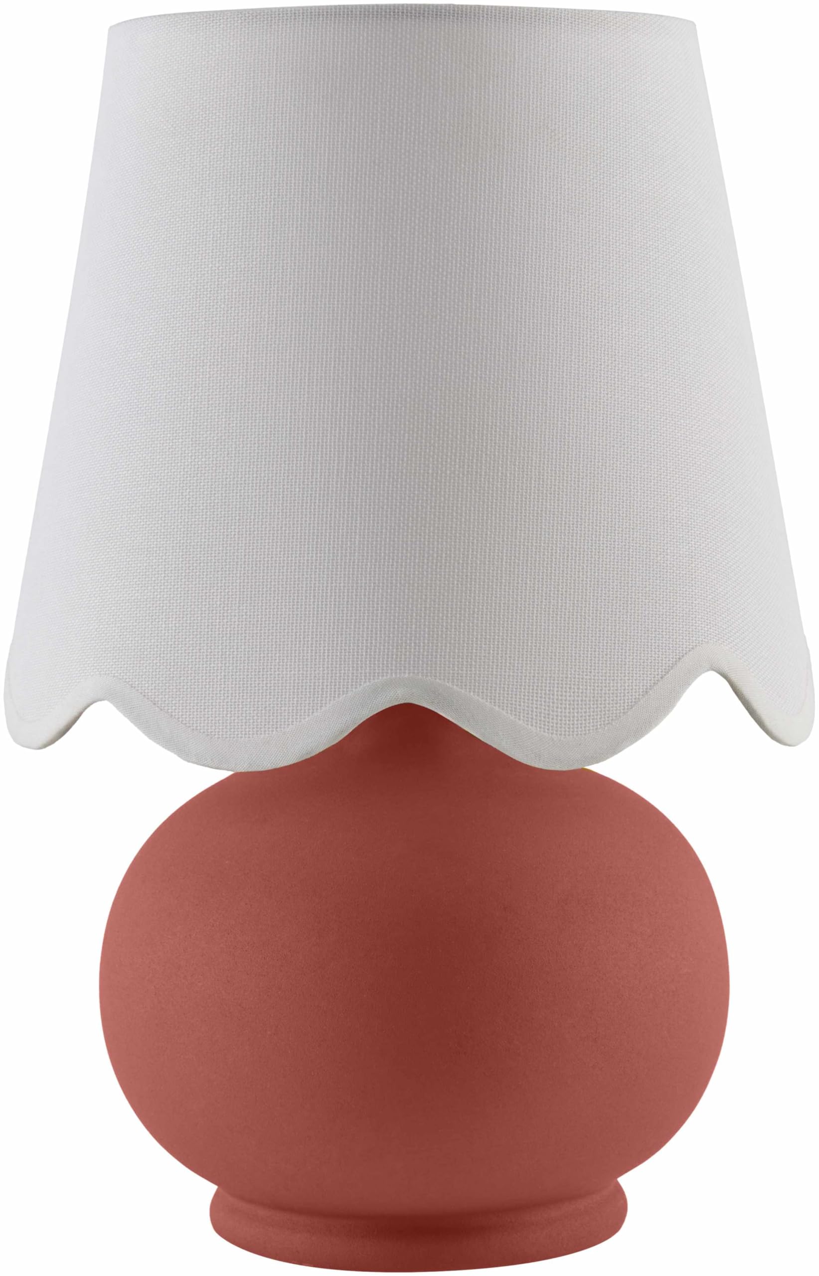 Hauteloom Table Lamp - Ceramic, Brick Red & White, 13inH x 8inW x 8inD, Model TXCHME7-066