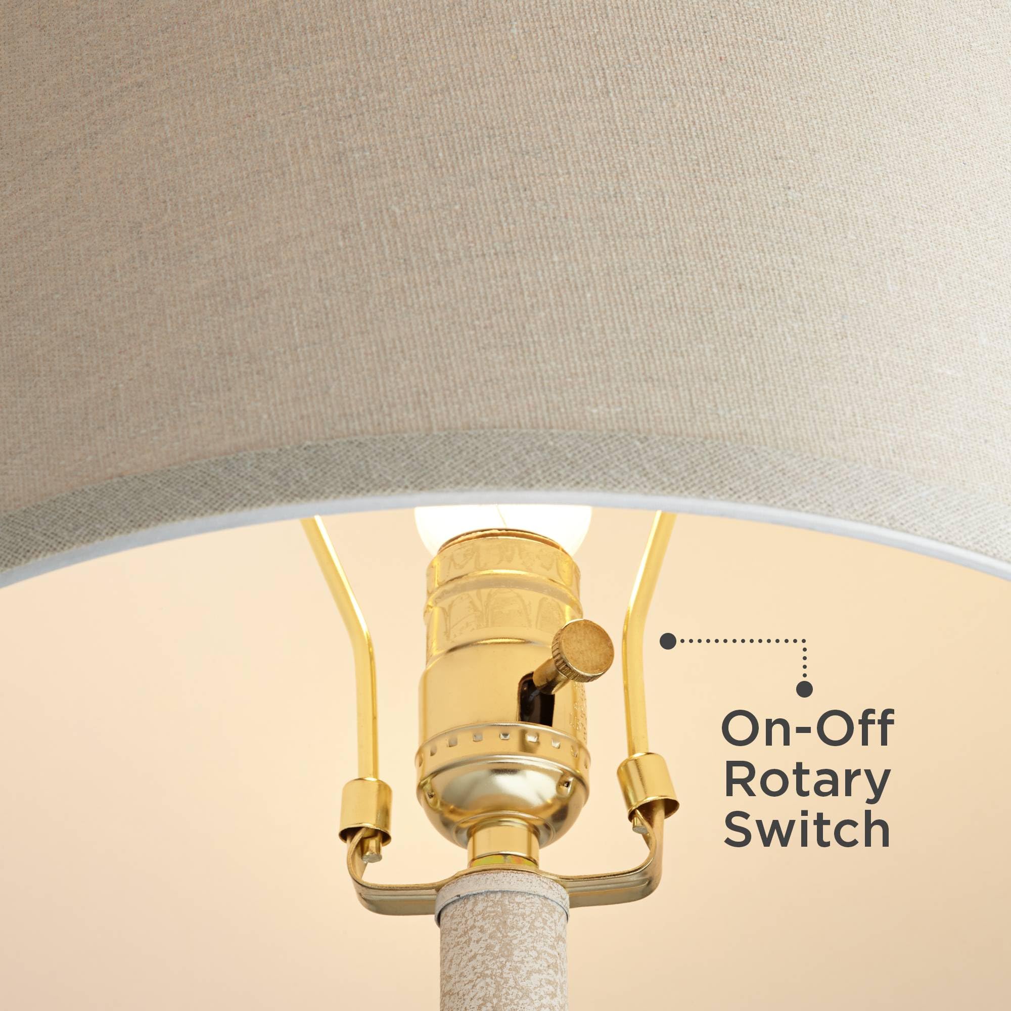 360 Lighting Romeo 23 1/2 High Jar Small Farmhouse Rustic Natural Cottage Coastal Accent Table Lamps Set of 2 Beige Distressed E